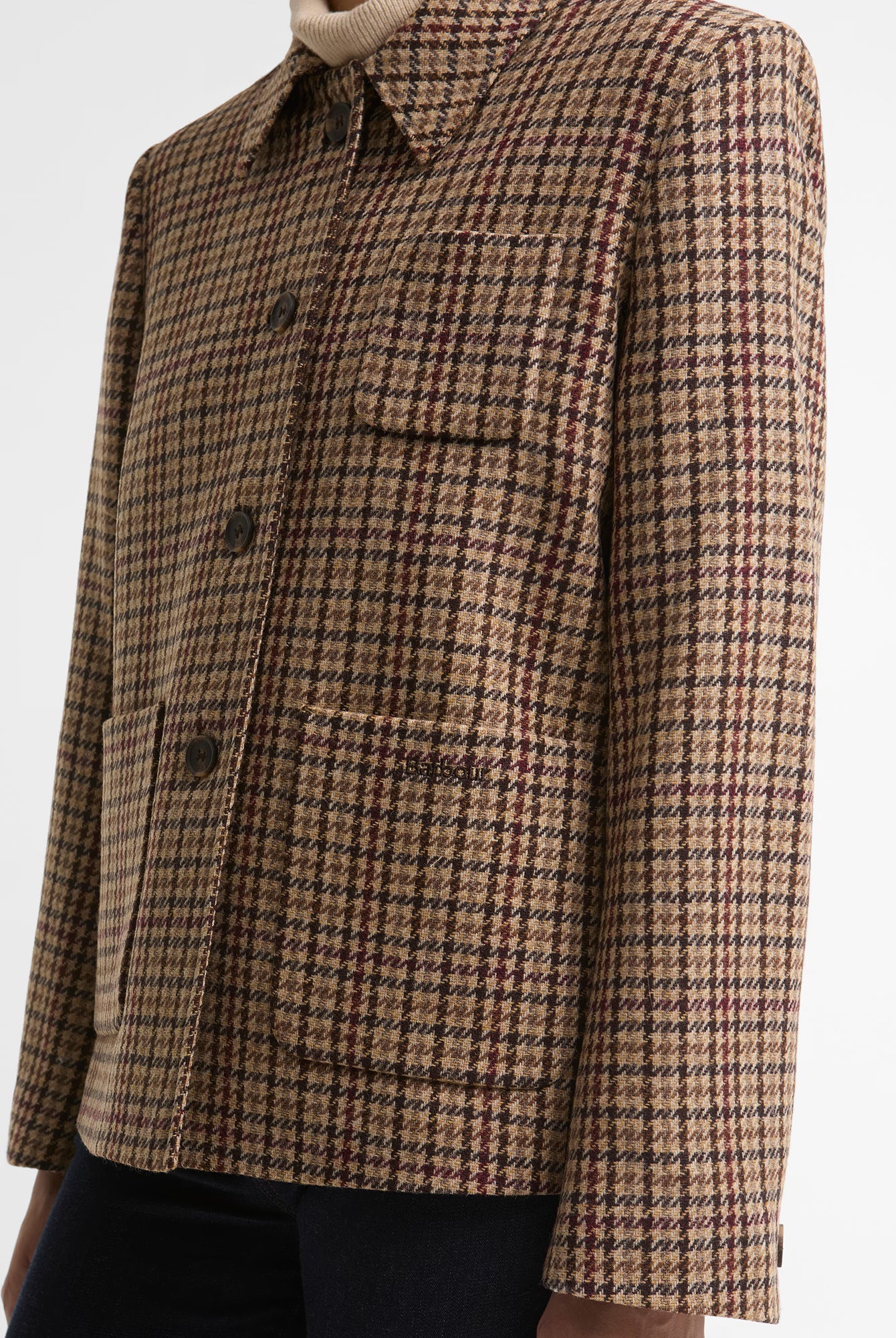 Barbour Austen Tailored Jacket #Colour_Classic Beige Check