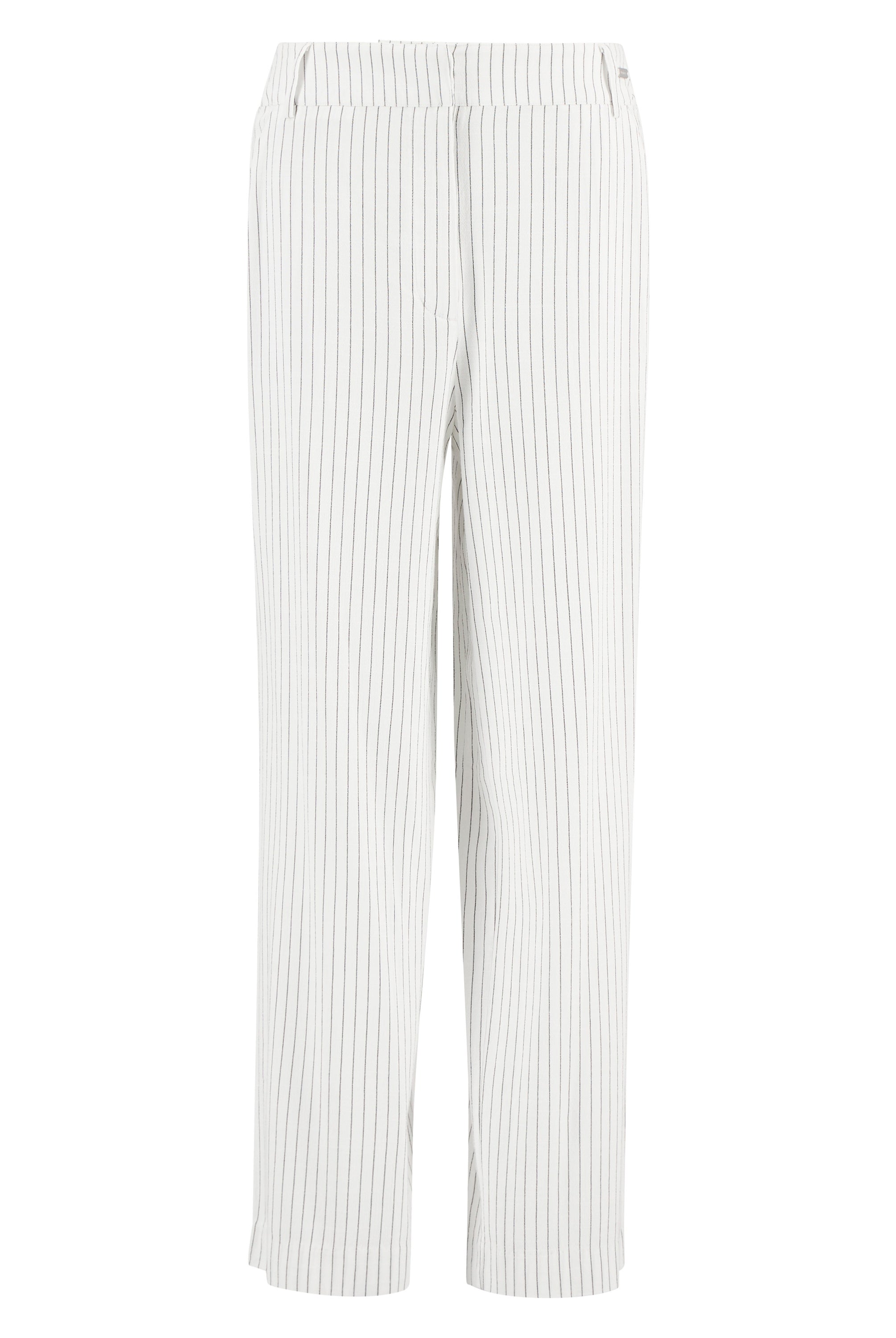 Barbour White/Dark Navy Stripe Sloane Trousers #Colour_White/Dark Navy Stripe