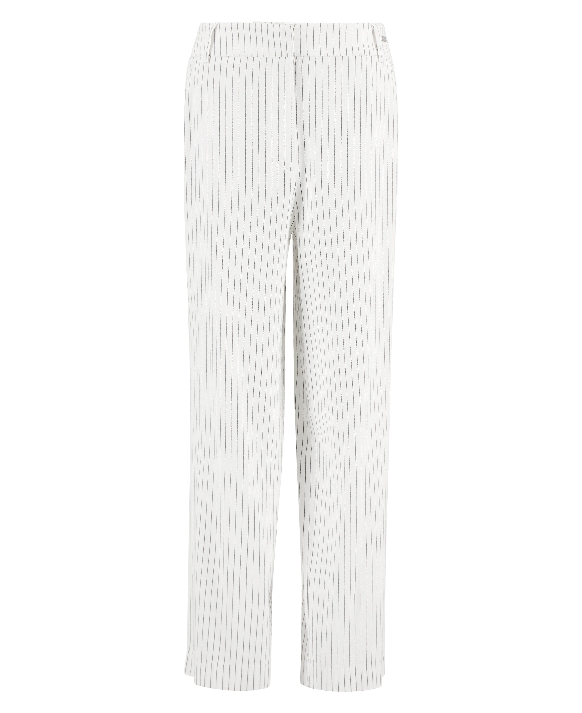 Barbour White/Dark Navy Stripe Sloane Trousers #Colour_White/Dark Navy Stripe