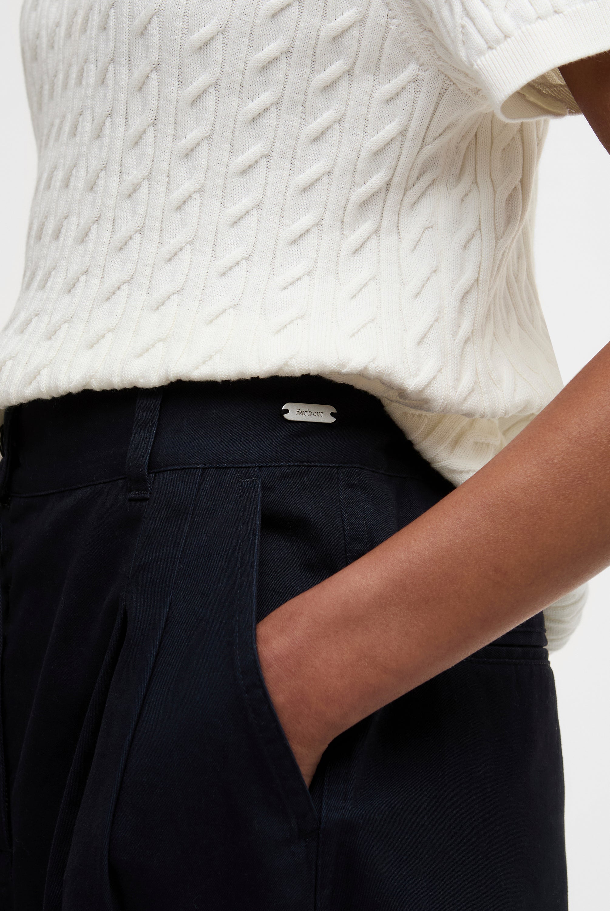 Barbour Navy Fern Trousers #Colour_Navy