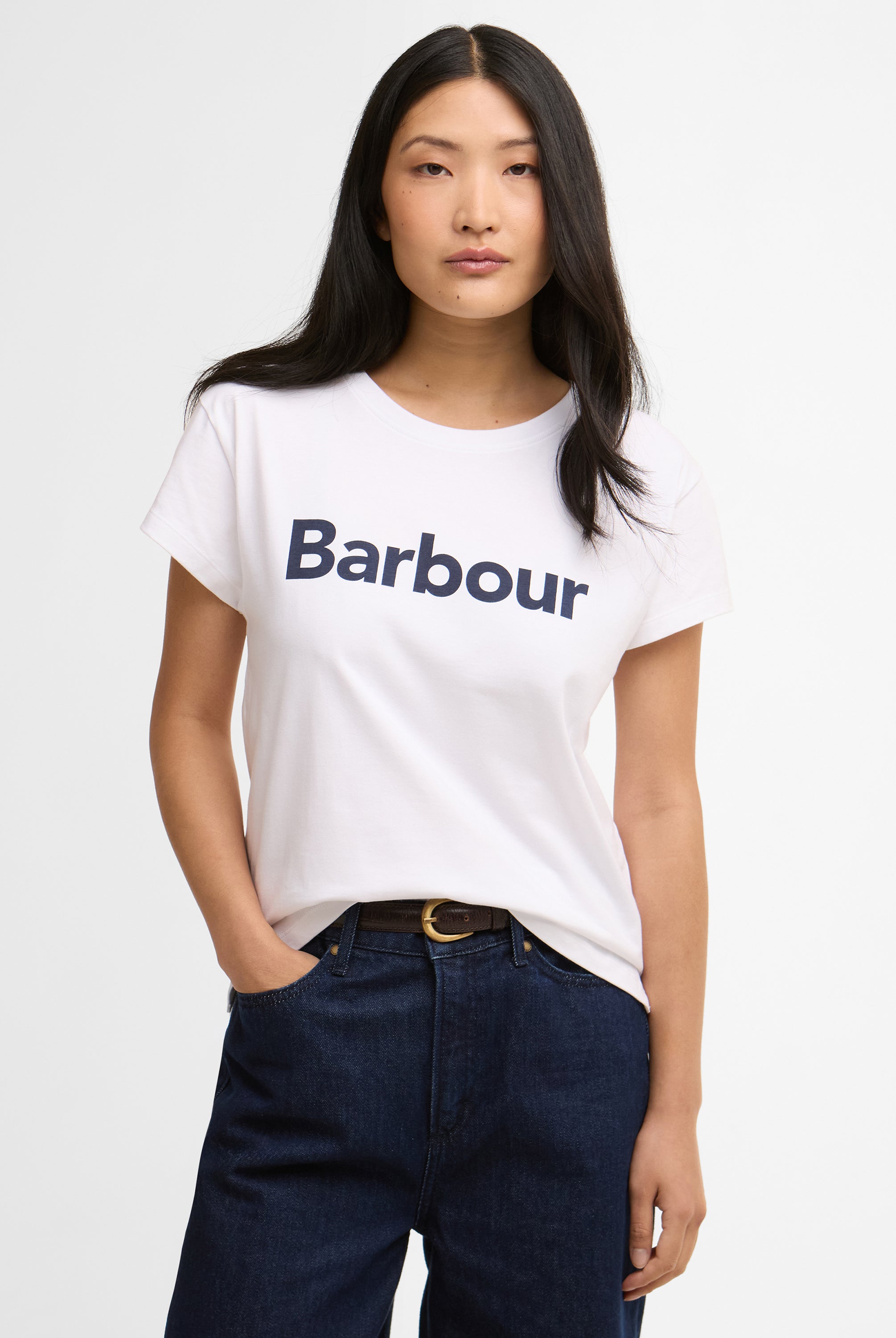 Barbour White Hartland T-Shirt #Colour_White