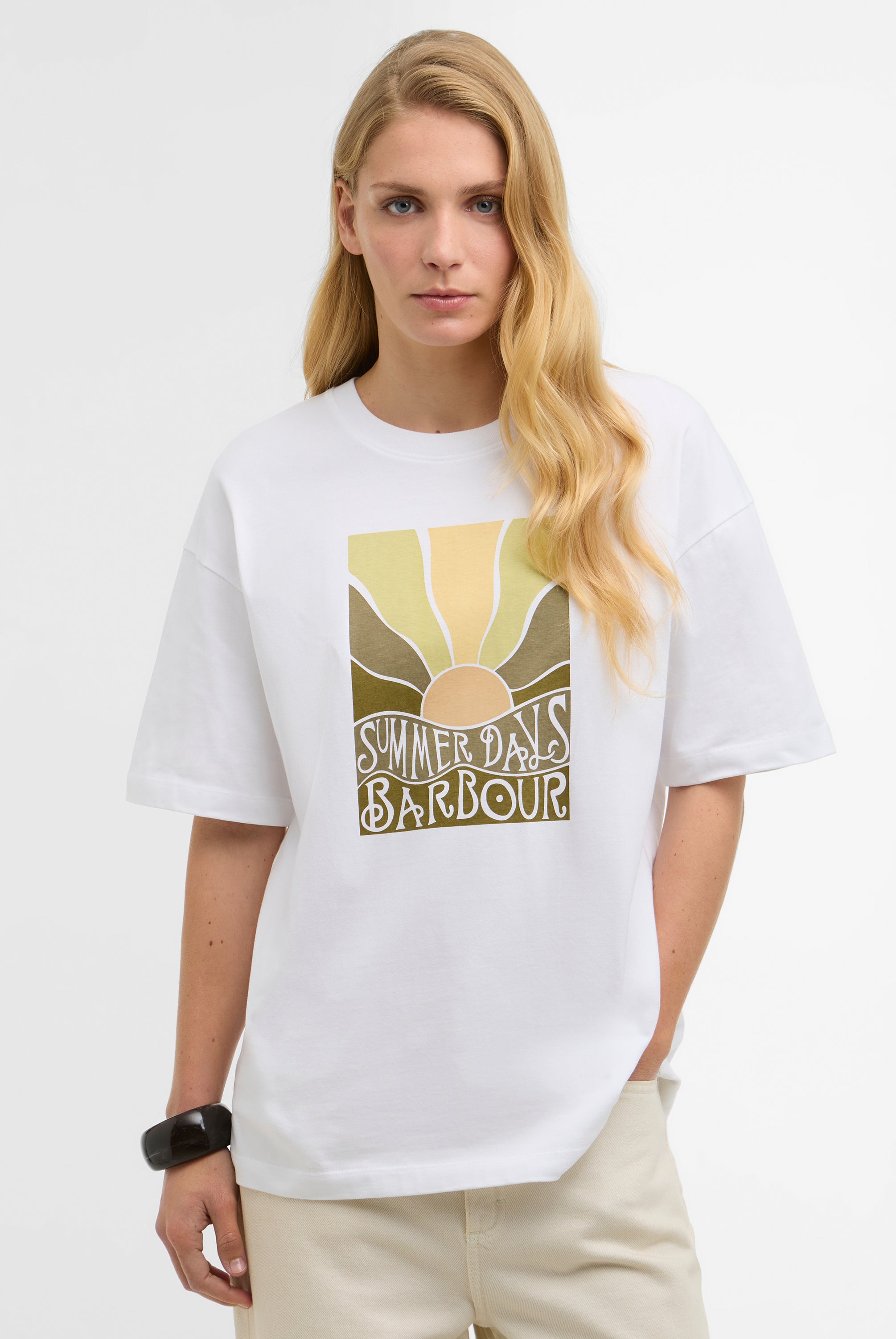 Barbour White Melody T-Shirt #Colour_White