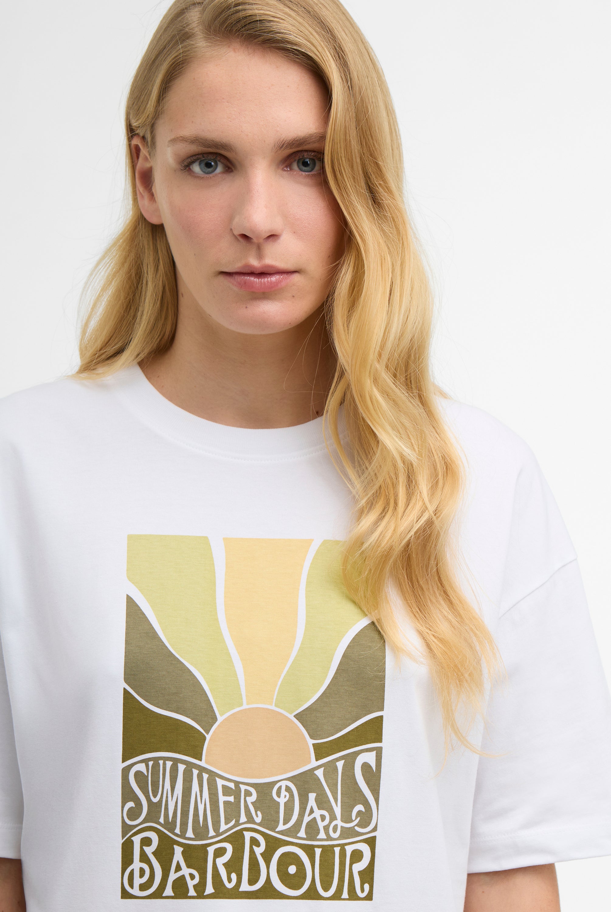 Barbour White Melody T-Shirt #Colour_White