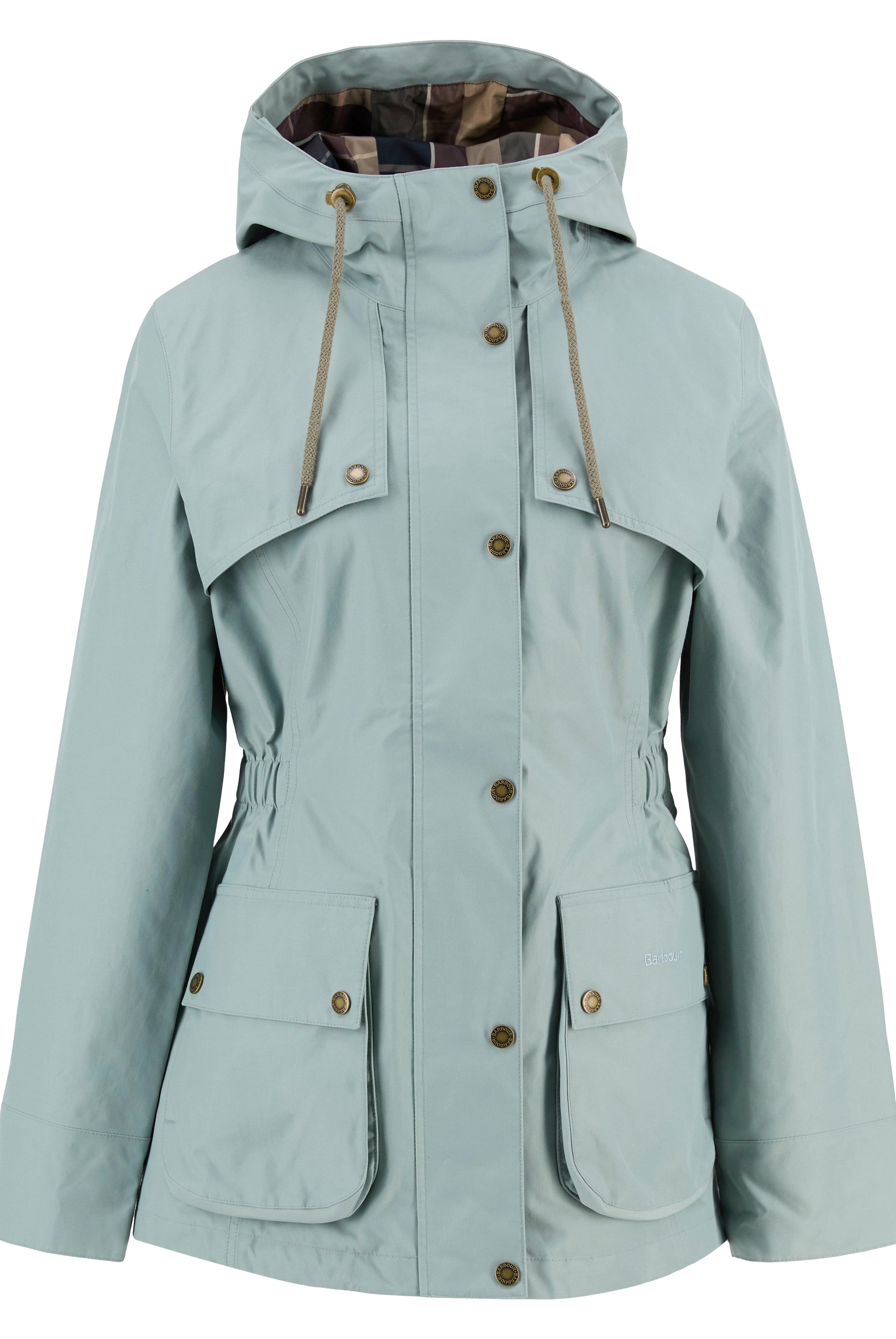 Barbour Blue Sage/Gardenia Maple Waterproof Jacket #Colour_Blue Sage/Gardenia