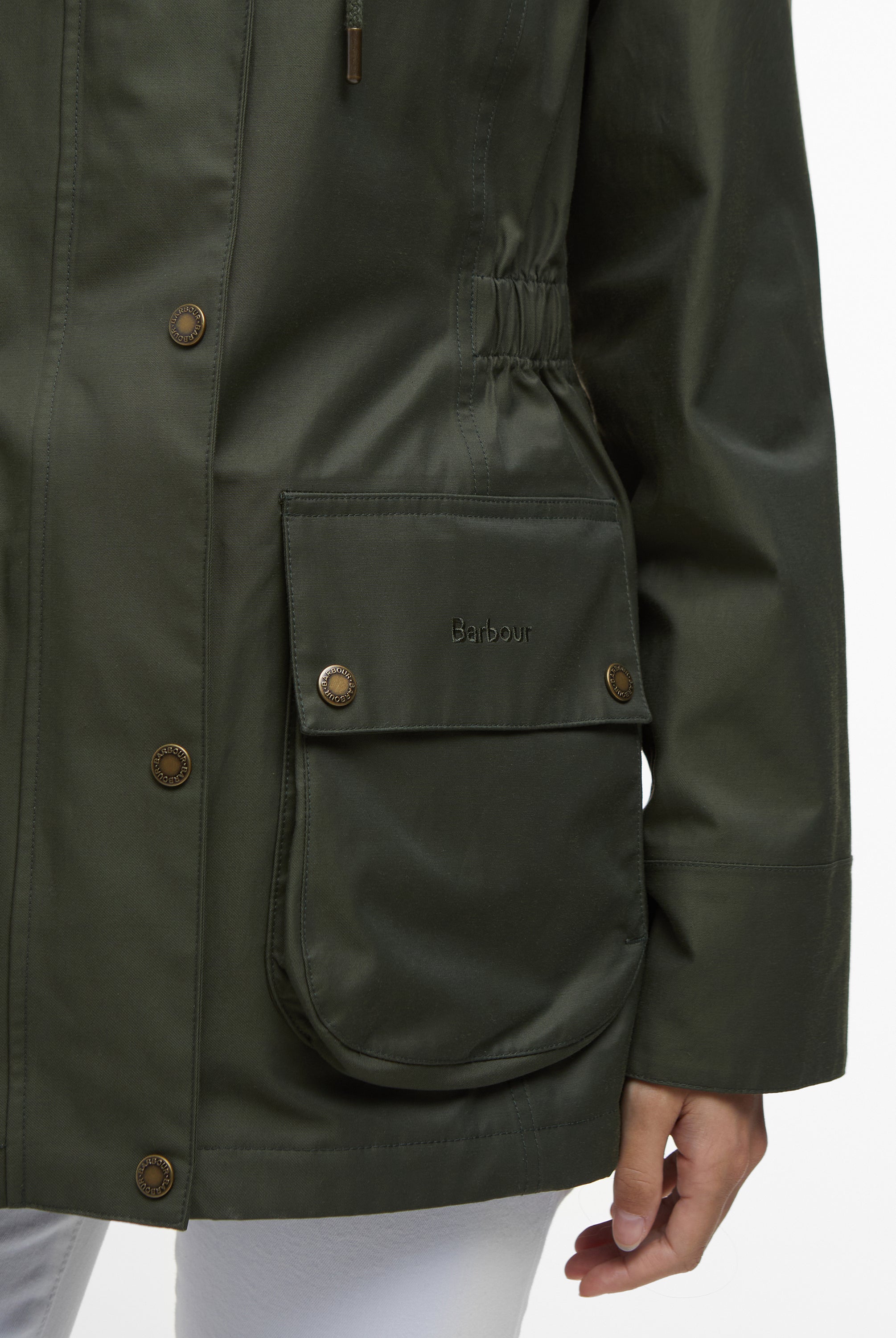 Barbour Olive/Ancient Maple Waterproof Jacket #Colour_Olive/Ancient