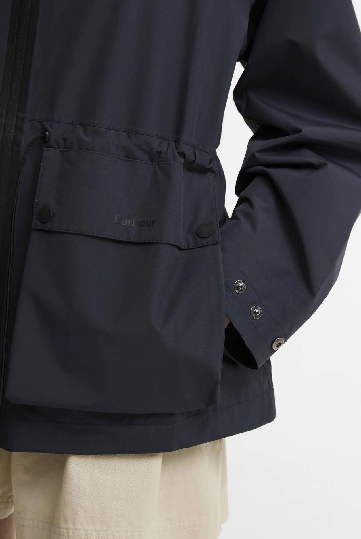 Barbour Dusk Grey/Fondant Dovecragg Waterproof Jacket #Colour_Dusk Grey/Fondant