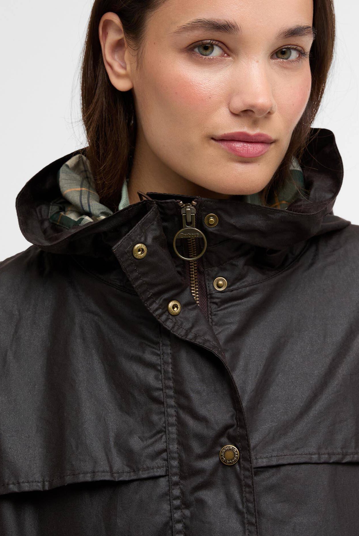 Barbour Rustic/Ancient Ornella Wax Jacket #Colour_Rustic/Ancient