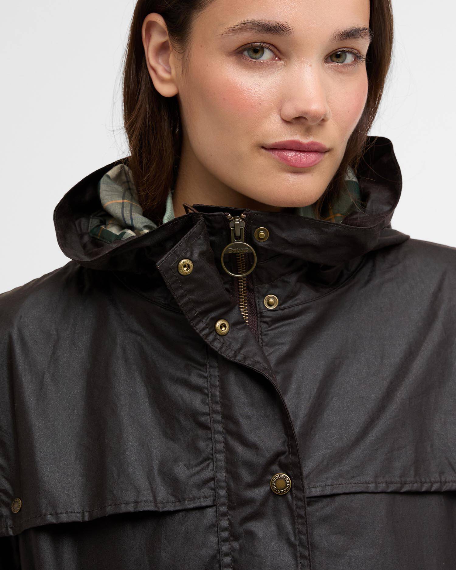 Barbour Rustic/Ancient Ornella Wax Jacket #Colour_Rustic/Ancient