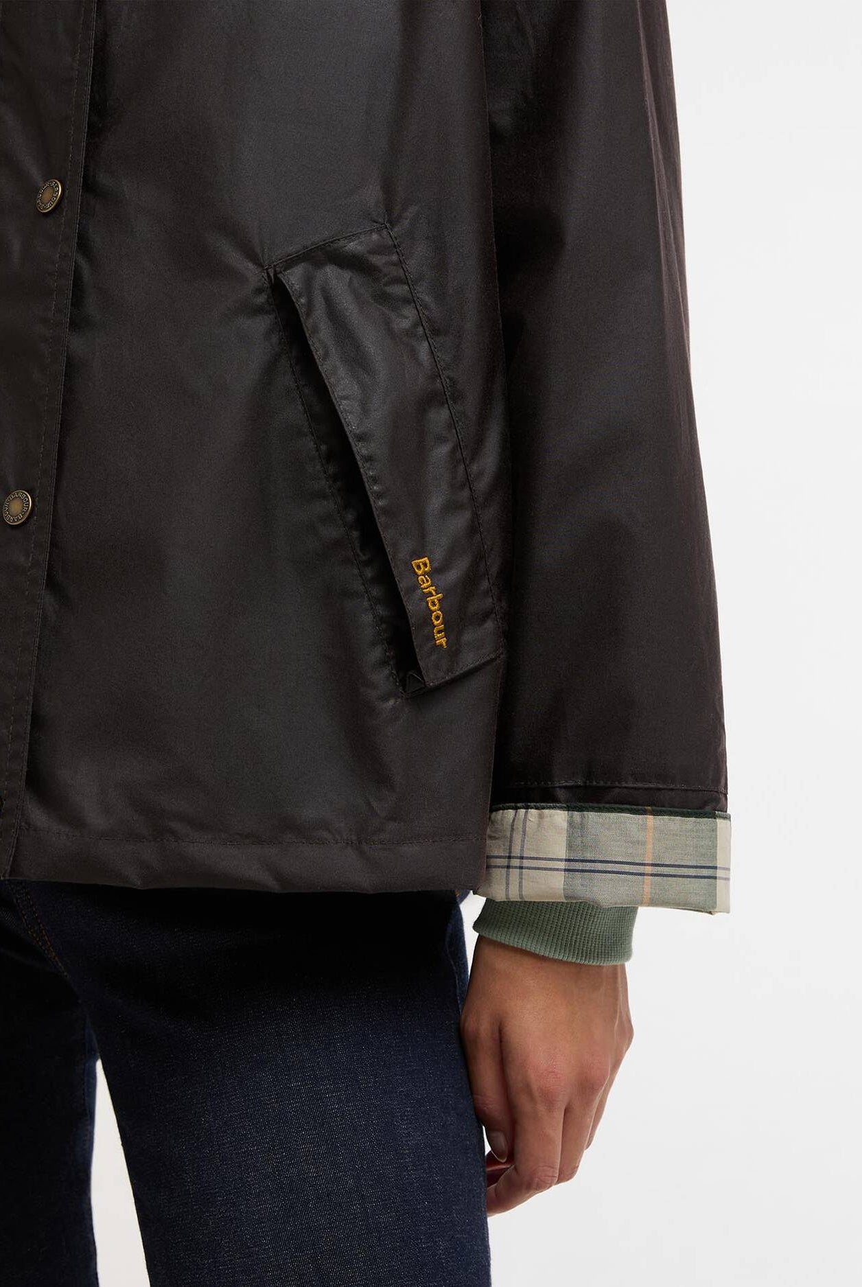Barbour Rustic/Ancient Ornella Wax Jacket #Colour_Rustic/Ancient
