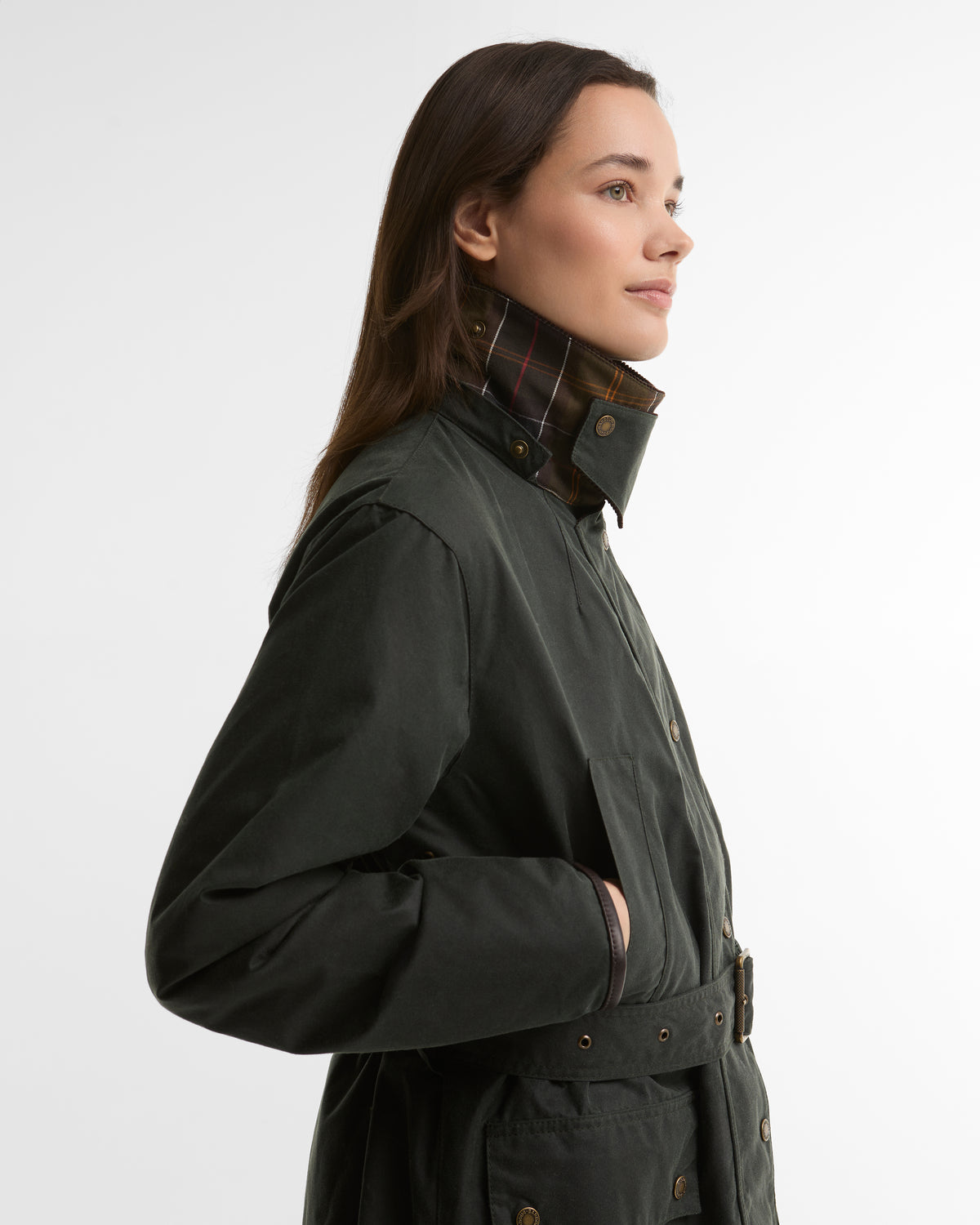 Barbour Antoinette Wax Jacket #Colour_Sage/Classic