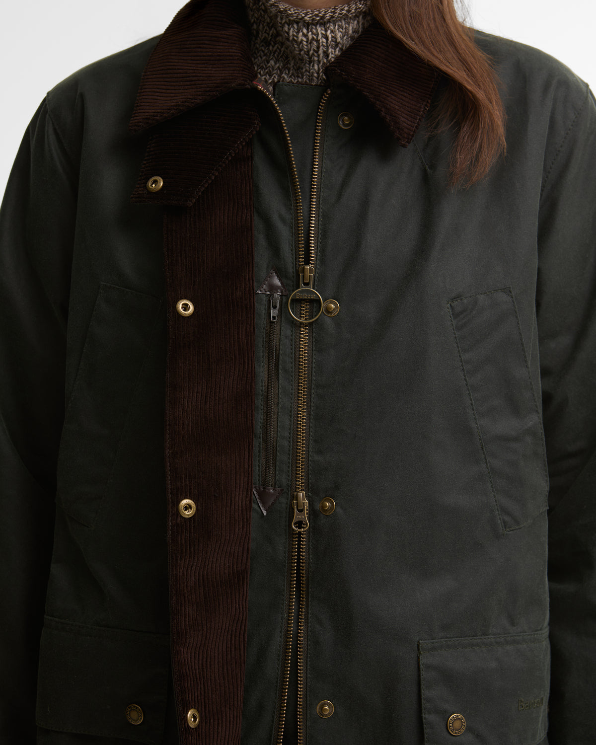 Barbour Antoinette Wax Jacket #Colour_Sage/Classic