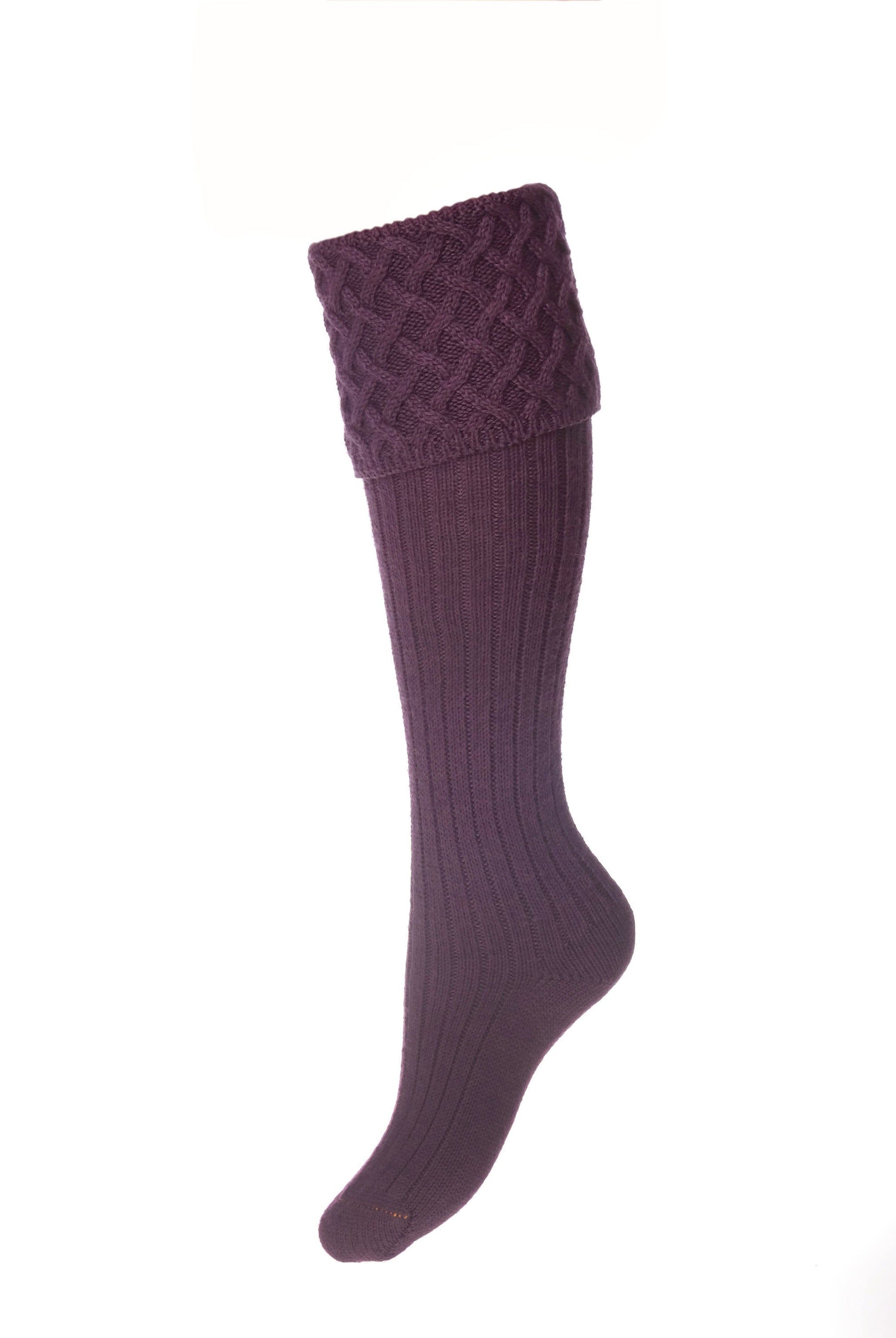 House of Cheviot Lady Rannoch Socks #Colour_Thistle