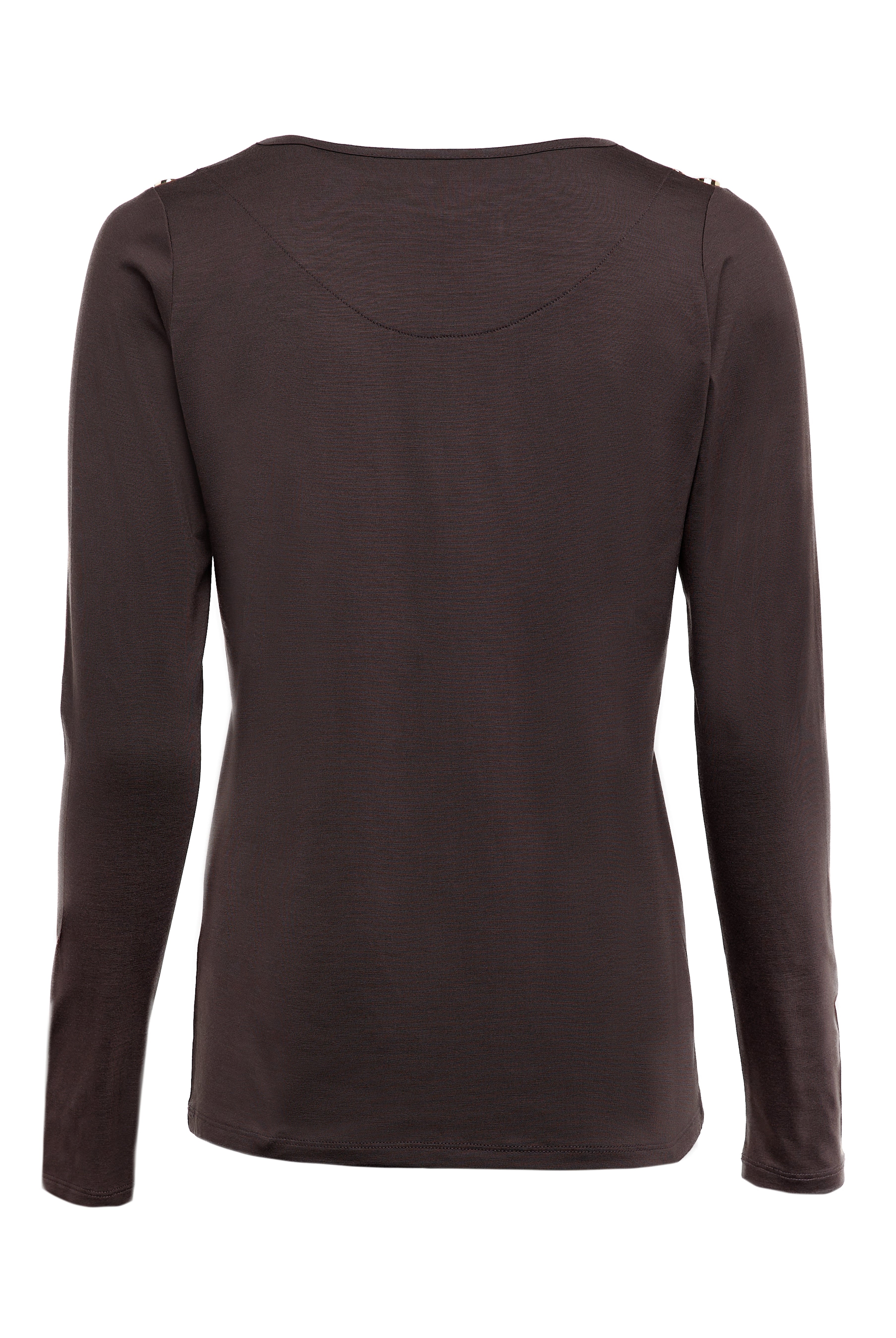 Long Sleeve V-Neck Tee - coffee - XL - View 88