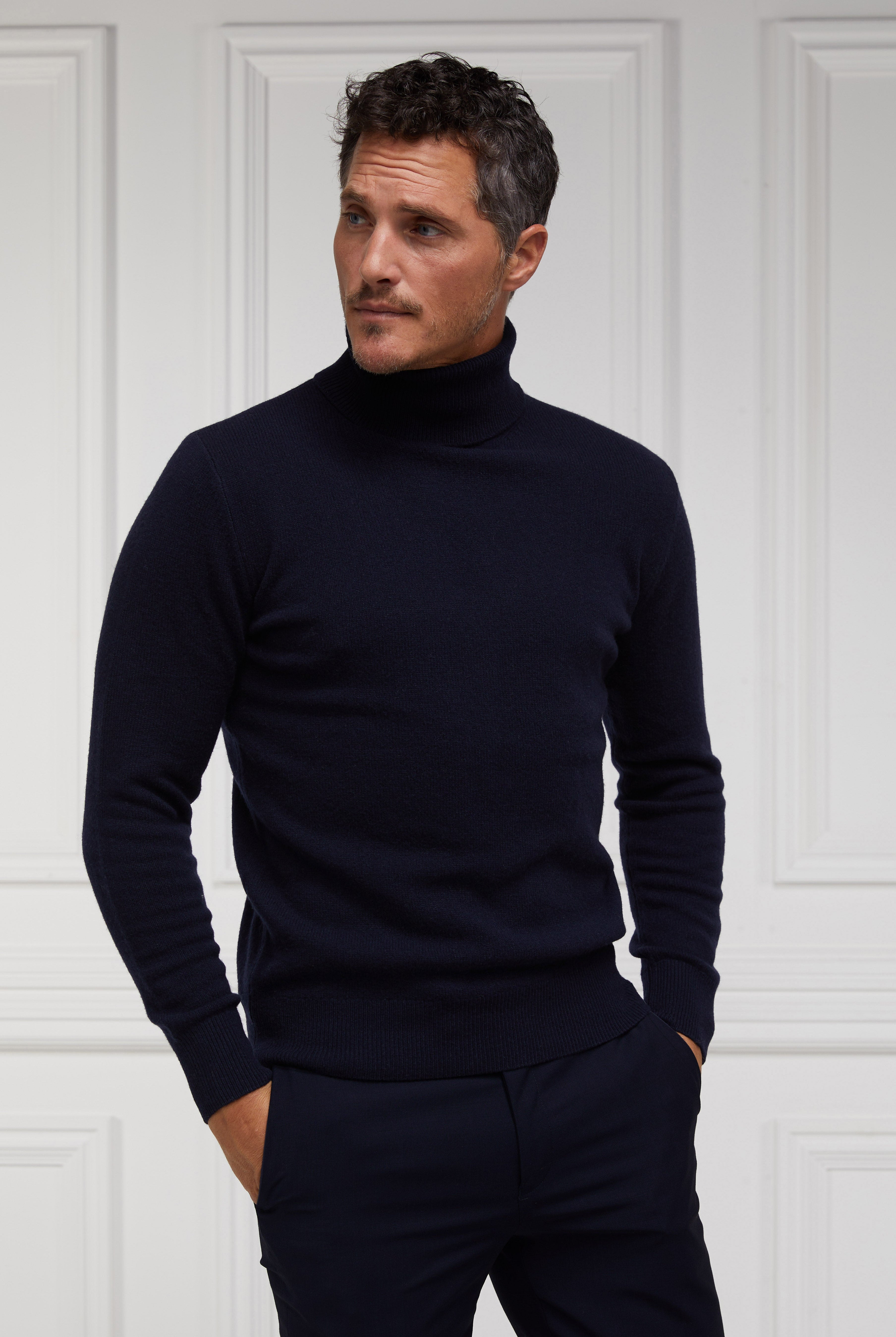 Byron Roll Neck Knit - navy - XXL - View 172