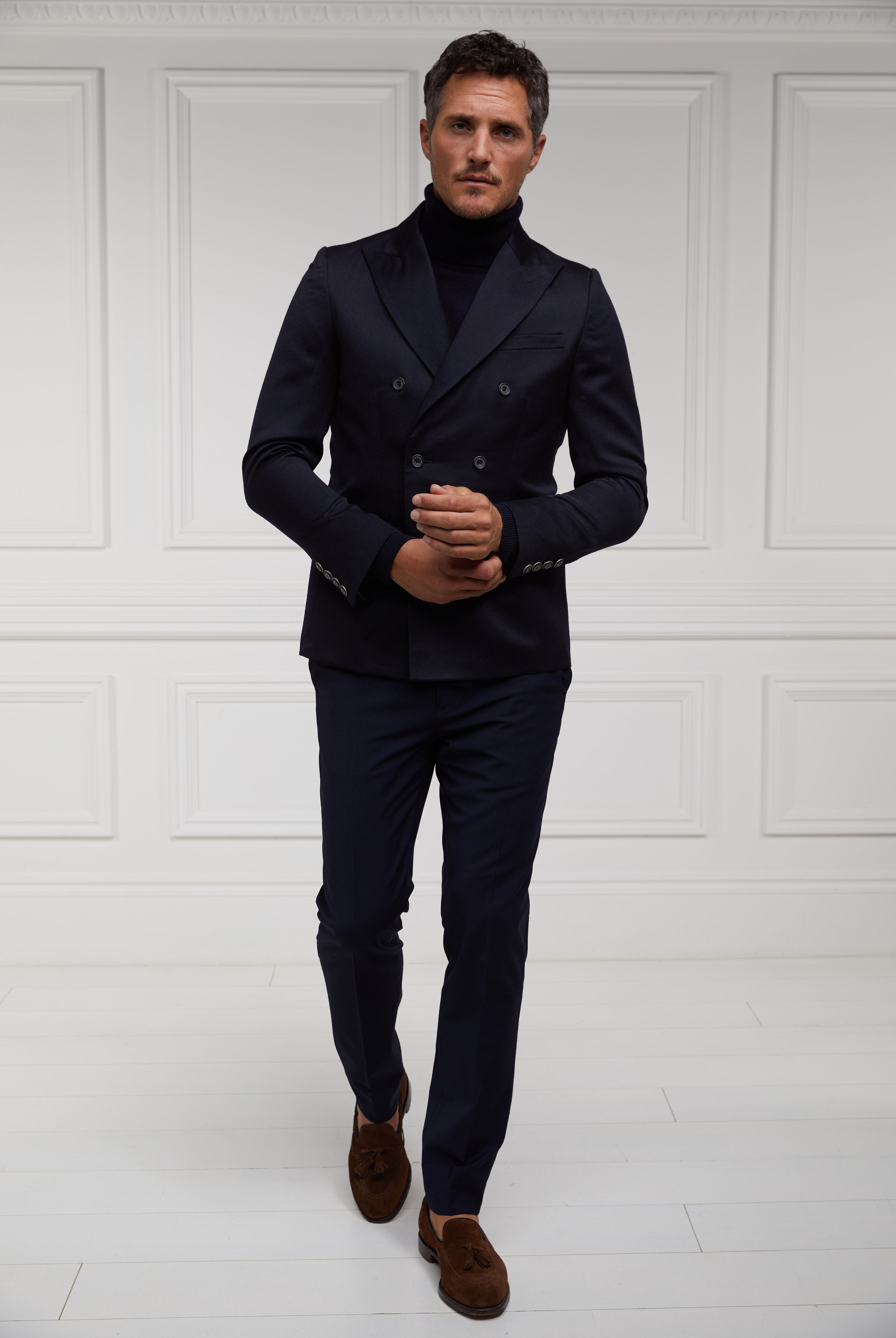 Byron Roll Neck Knit - navy - XXL - View 179