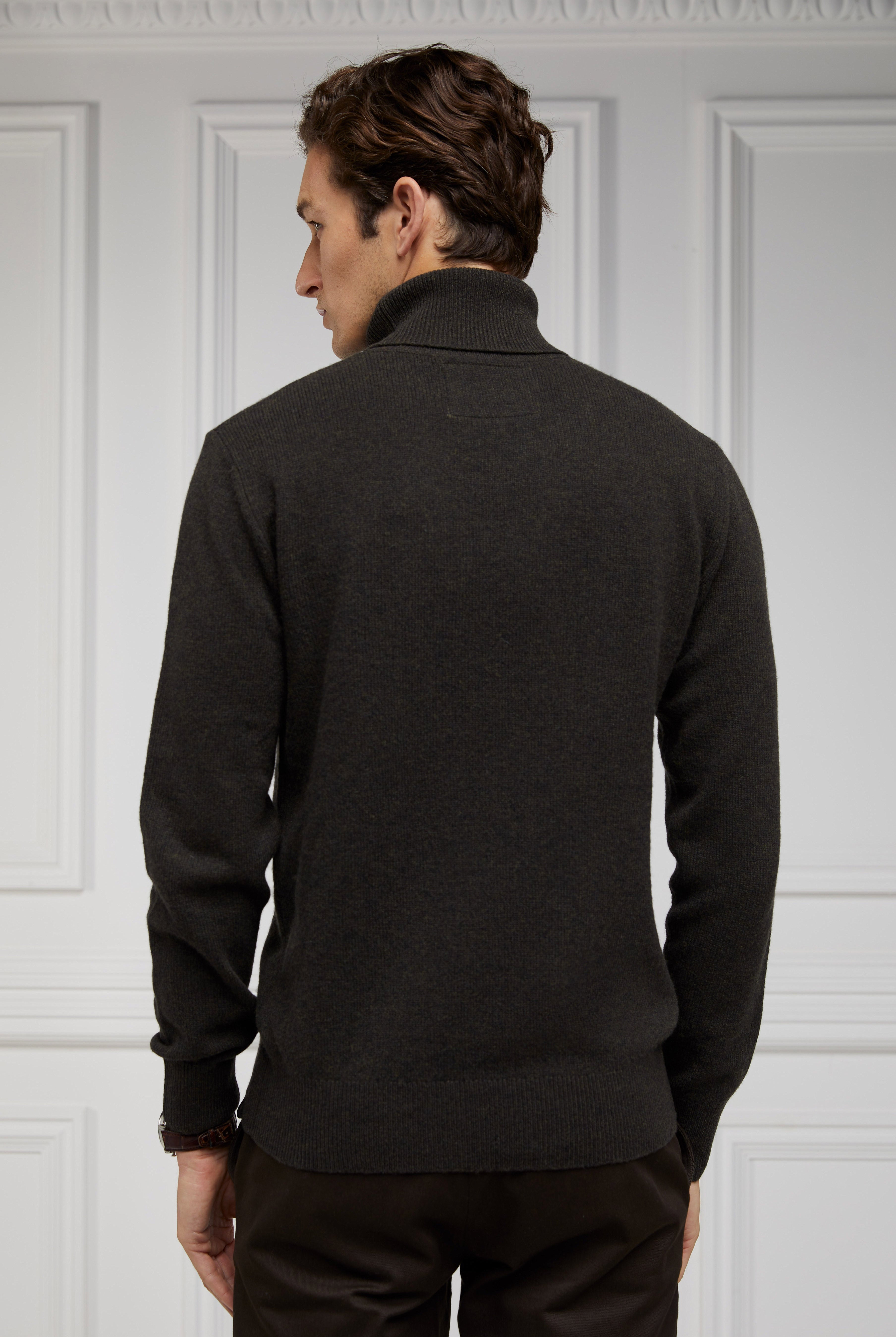 Byron Roll Neck Knit - moss - XXL - View 155