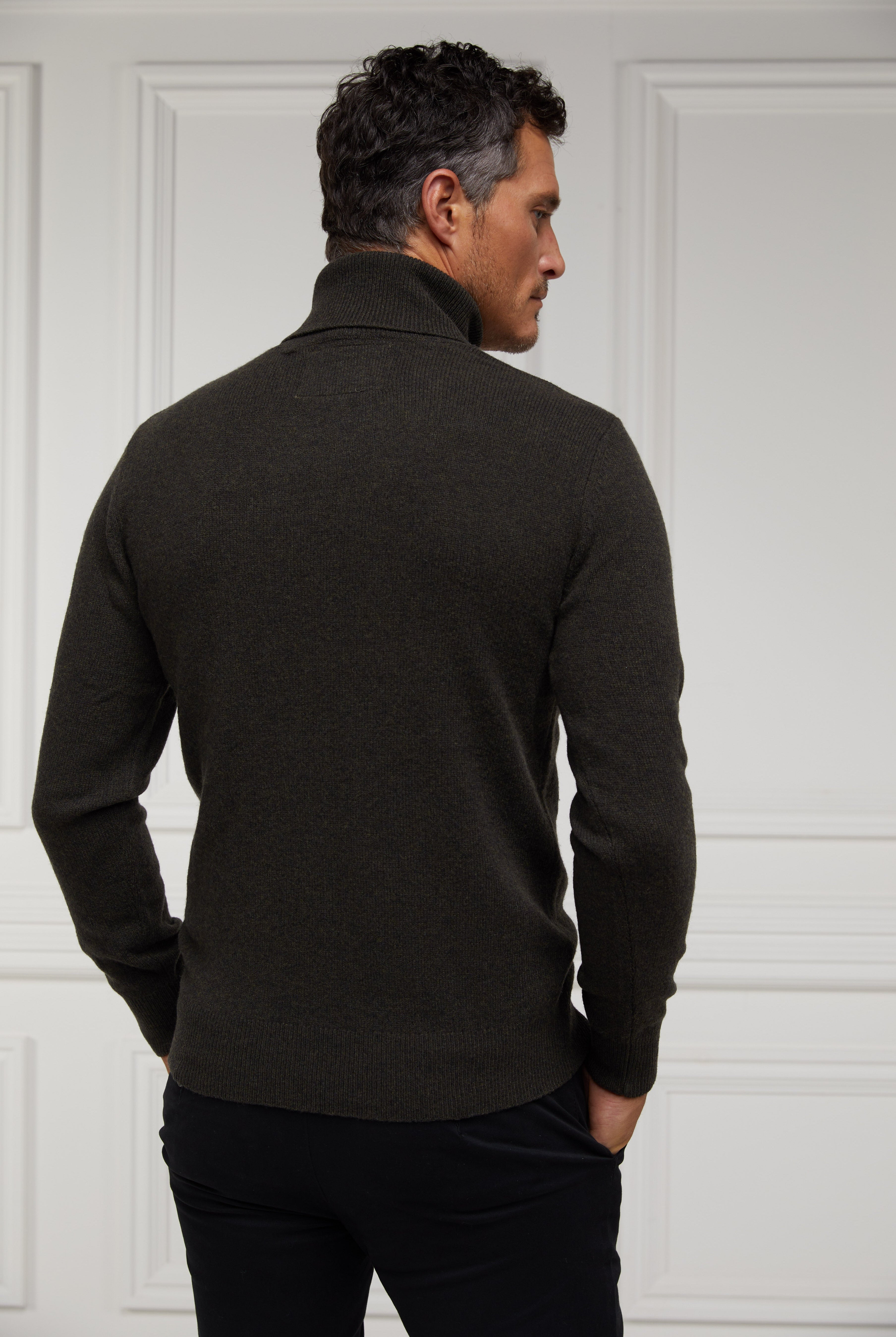 Byron Roll Neck Knit - charcoal - XXL - View 166