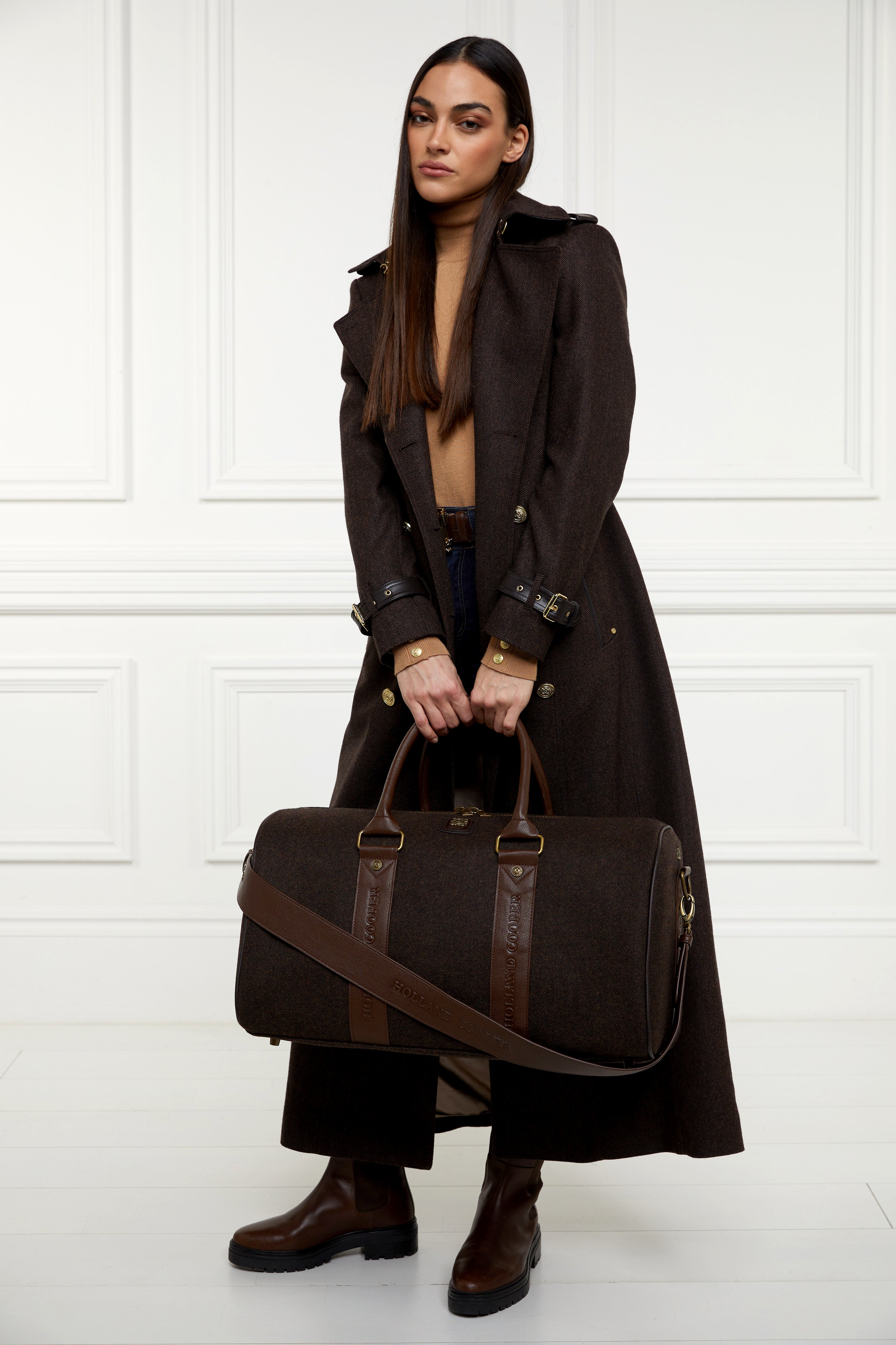 Regency Holdall -   brown herringbone - View 4