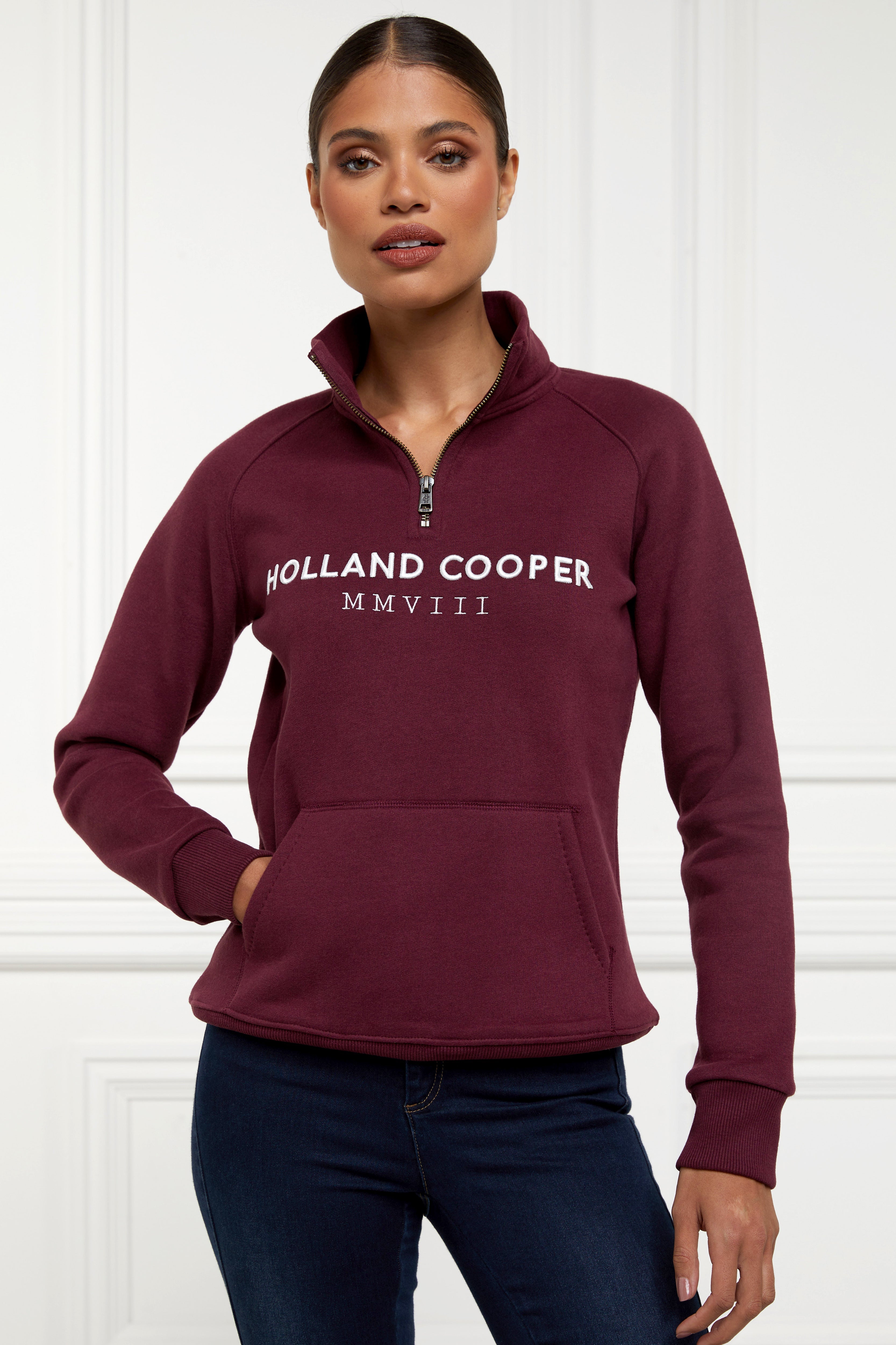Sporting Heritage Zip -   henley merlot -  XL - View 150