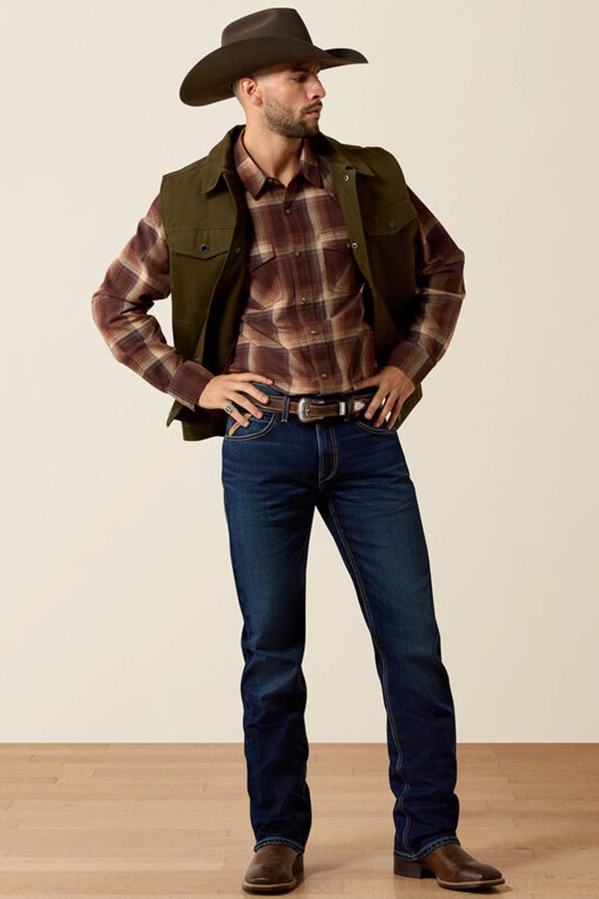 Ariat M5 Acclimatize Gideon Straight Jean #Colour_Thatcher