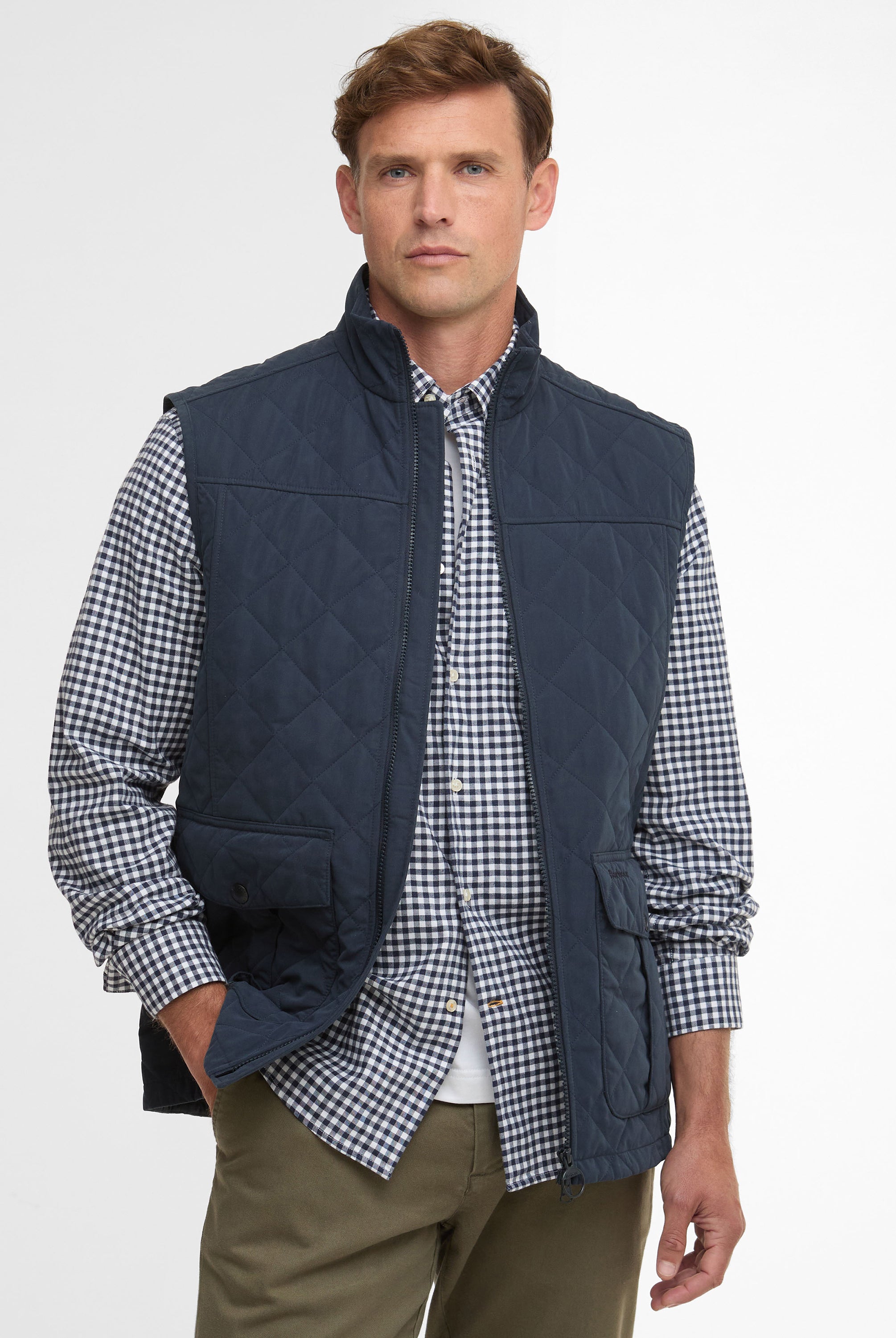 Barbour Navy Sander Quilted Gilet #Colour_Navy