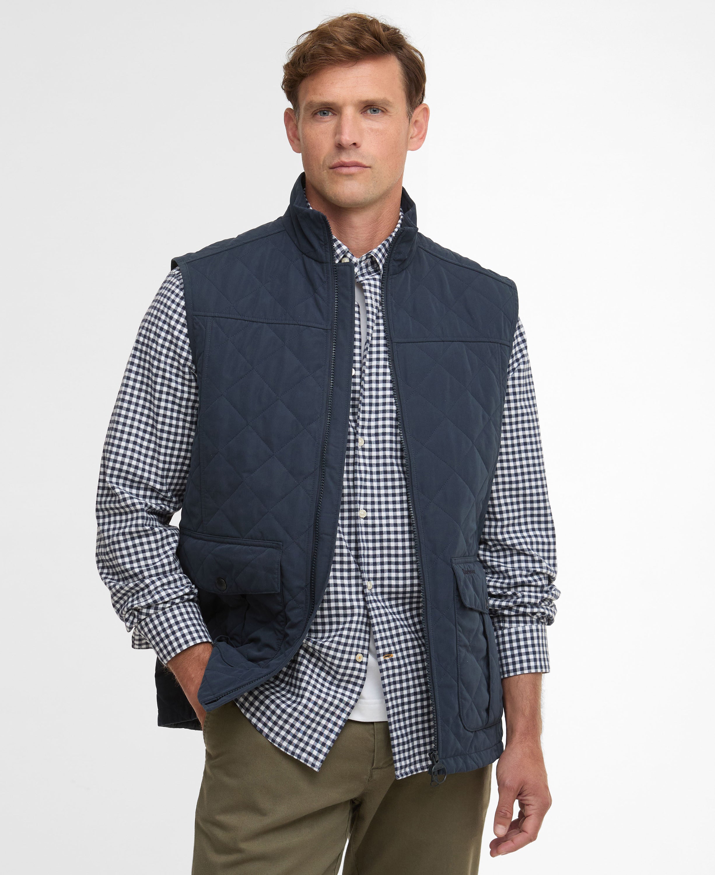 Barbour Navy Sander Quilted Gilet #Colour_Navy