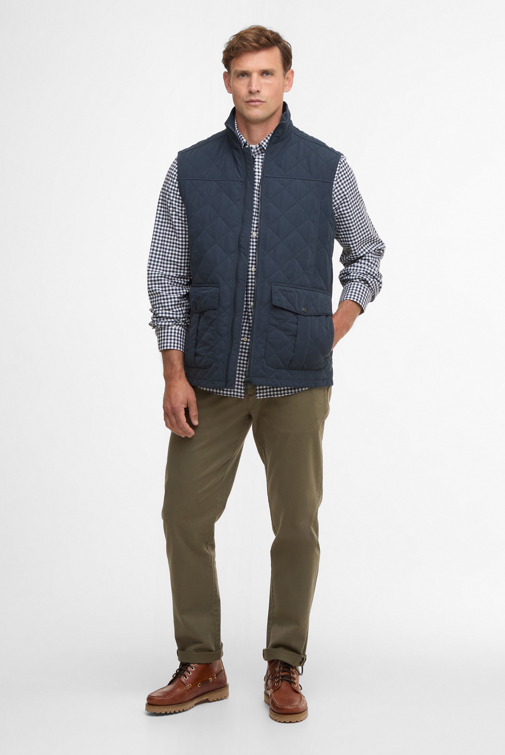 Barbour Navy Sander Quilted Gilet #Colour_Navy