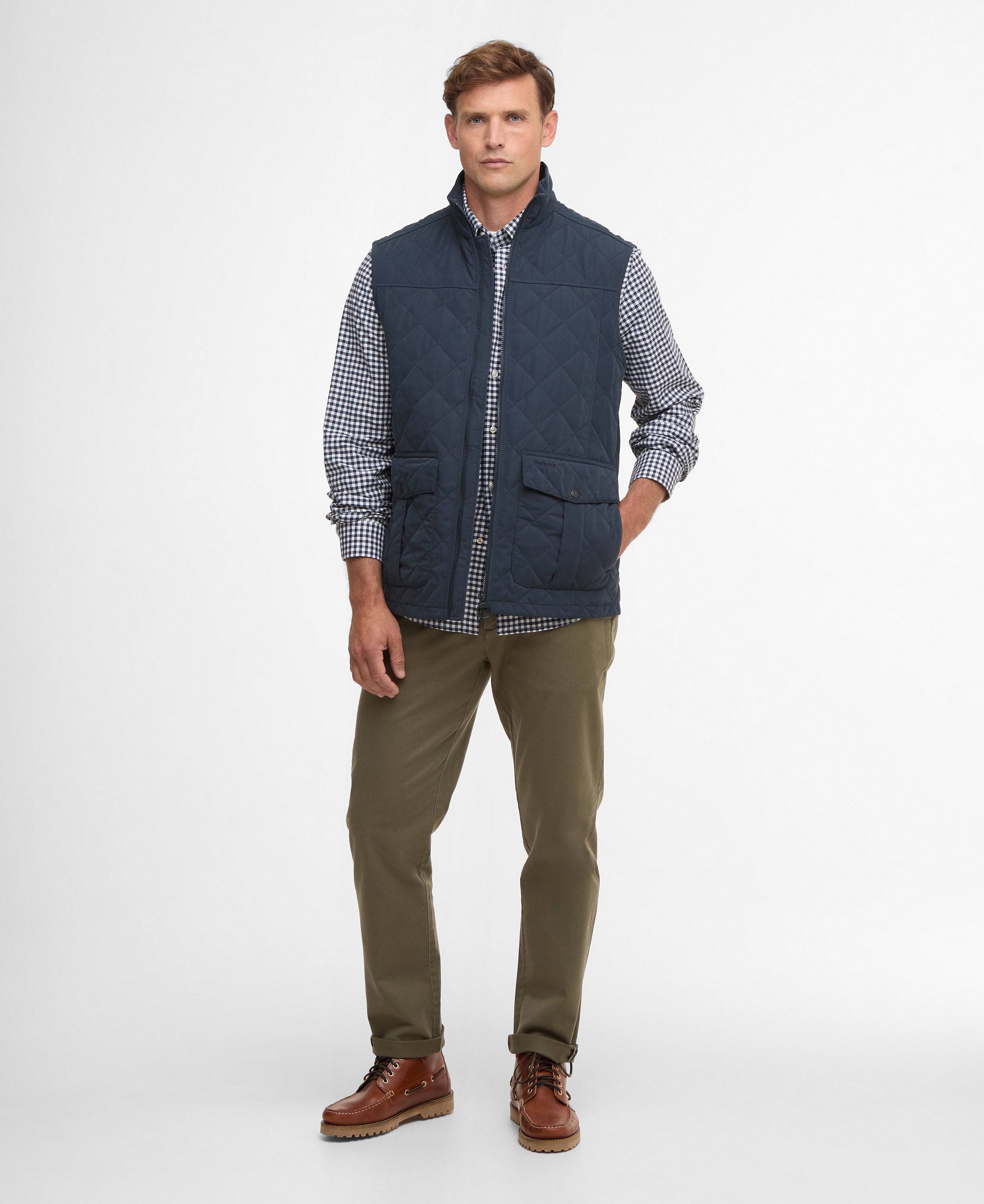 Barbour Navy Sander Quilted Gilet #Colour_Navy