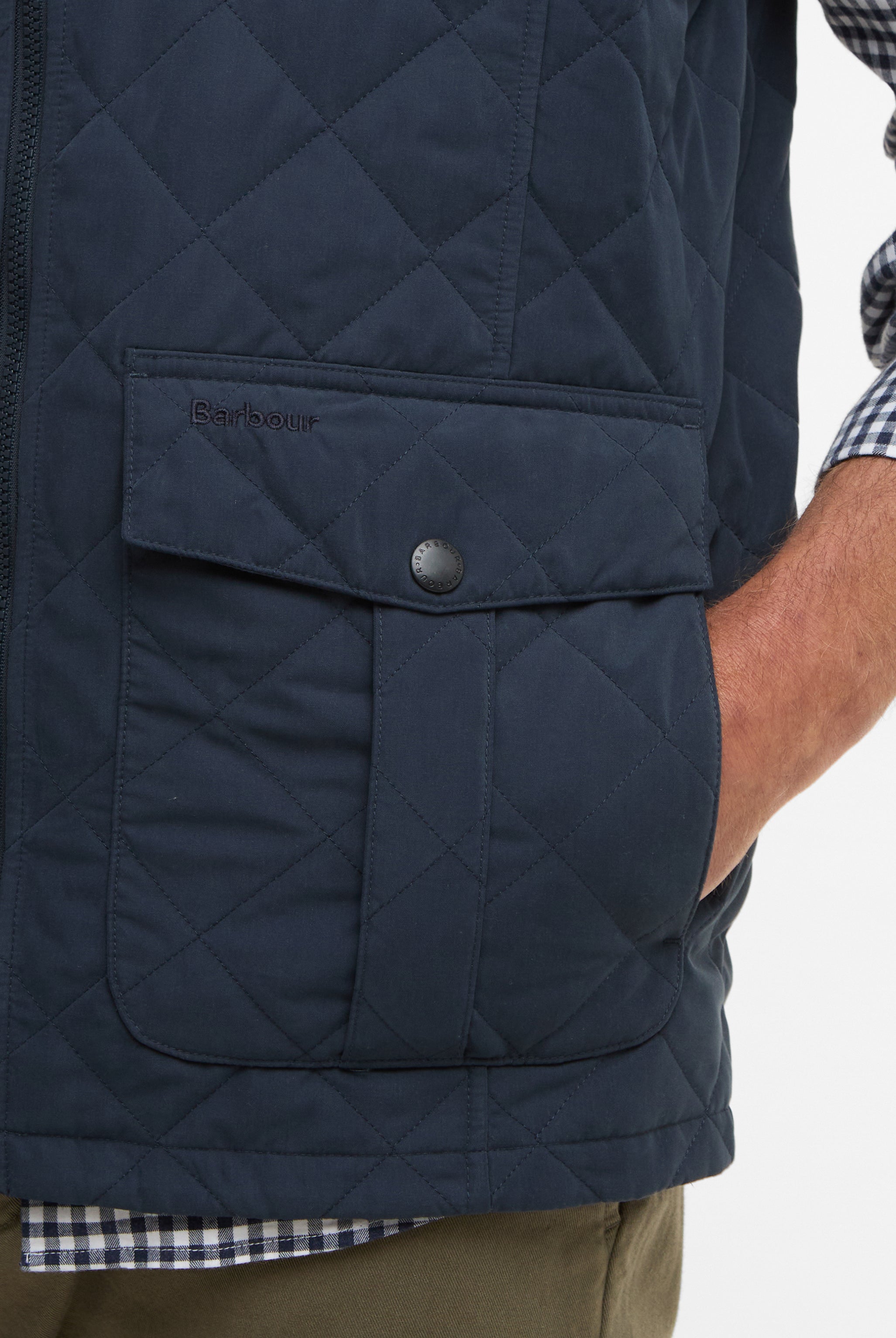 Barbour Navy Sander Quilted Gilet #Colour_Navy