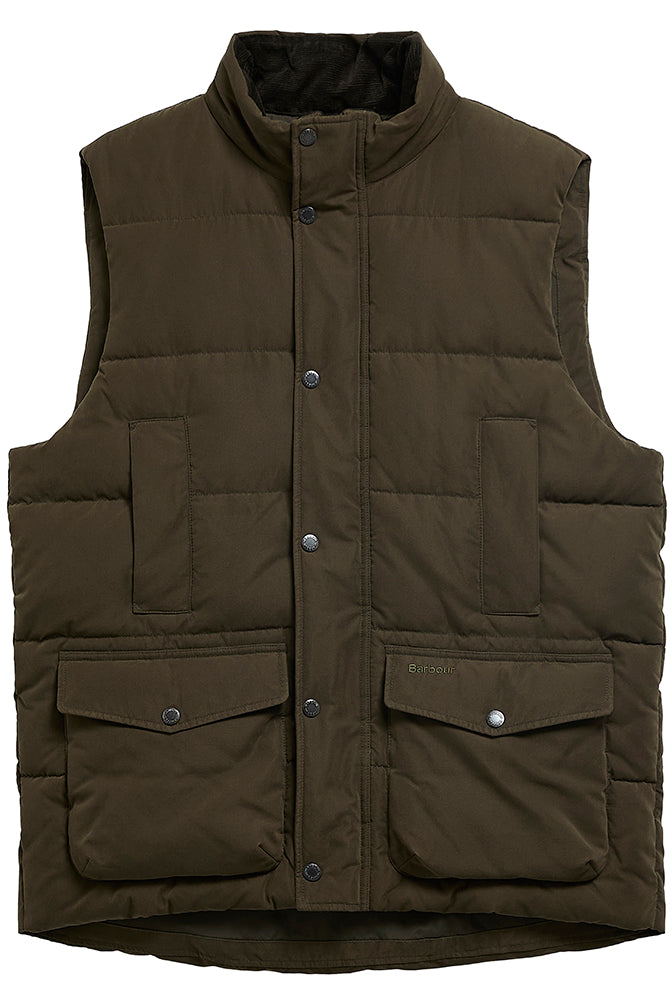 Barbour Lonnen Gilet #Colour_Dark Sage