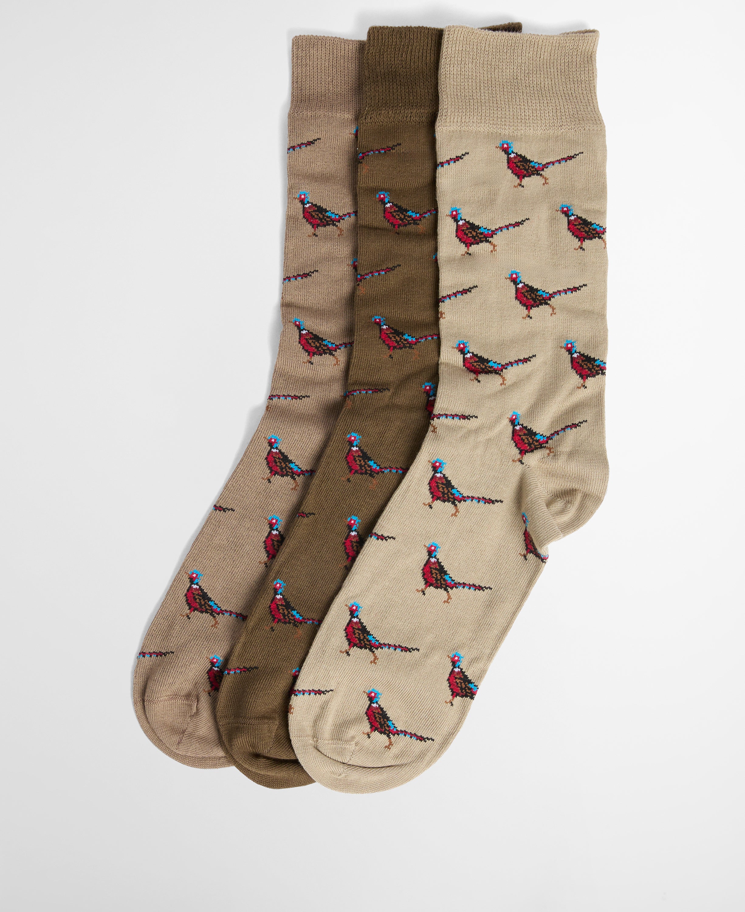 Barbour Trench/Beech Mix Pheasant Socks Gift Box #Colour_Trench/Beech Mix