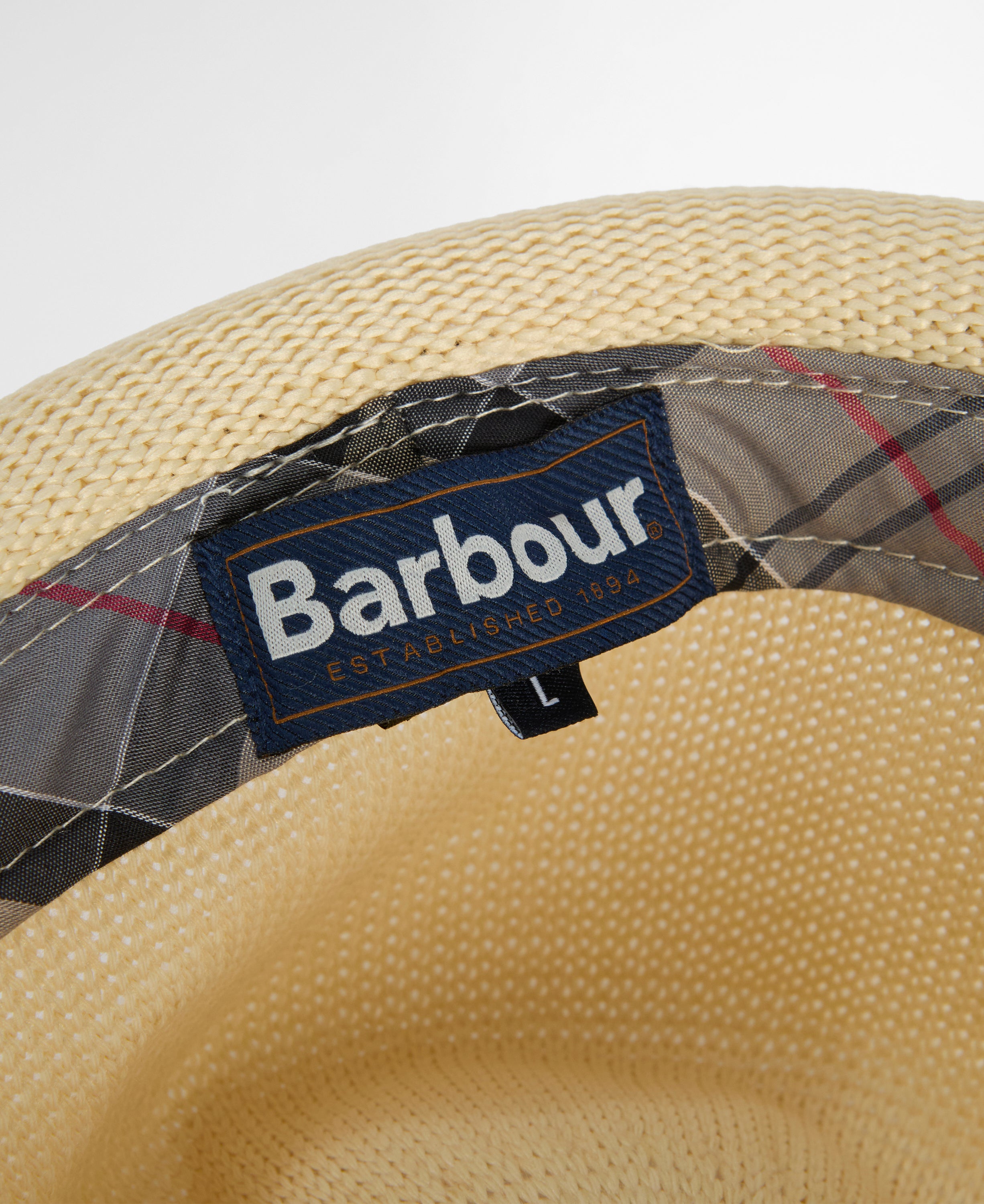 Barbour Ecru Linford Trilby Summer Hat #Colour_Ecru