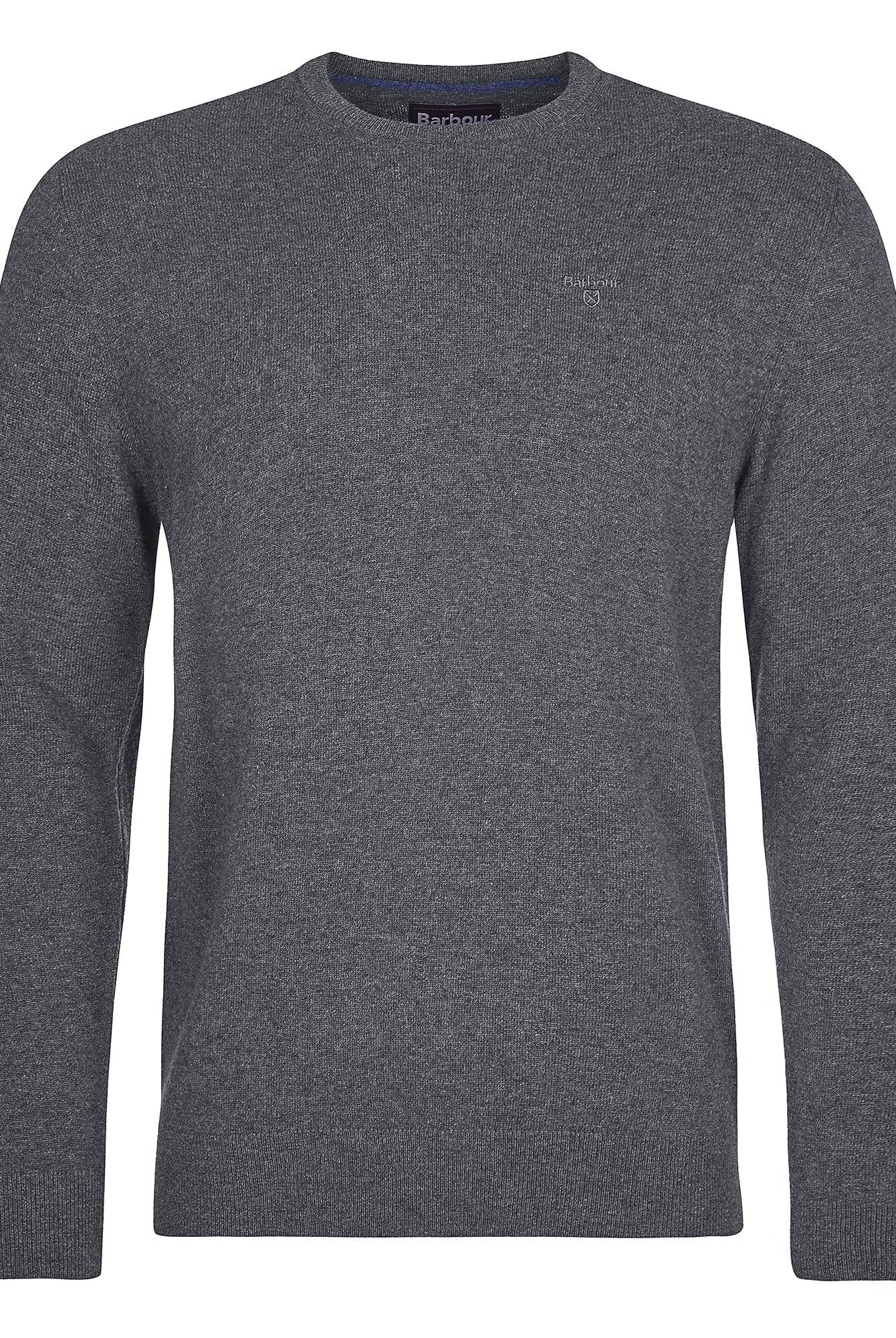 Barbour Essential Lambswool Crew Neck #Colour_Charcoal Grey