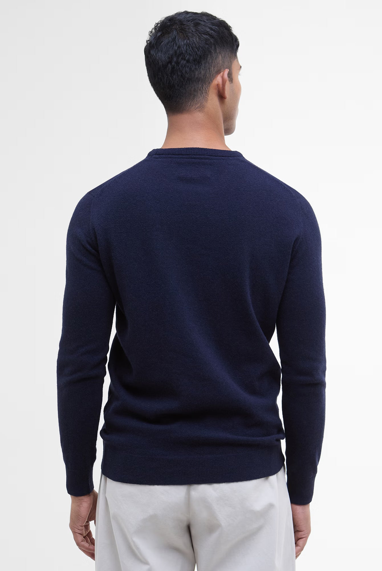 Barbour Essential Lambswool Crew Neck #Colour_Navy