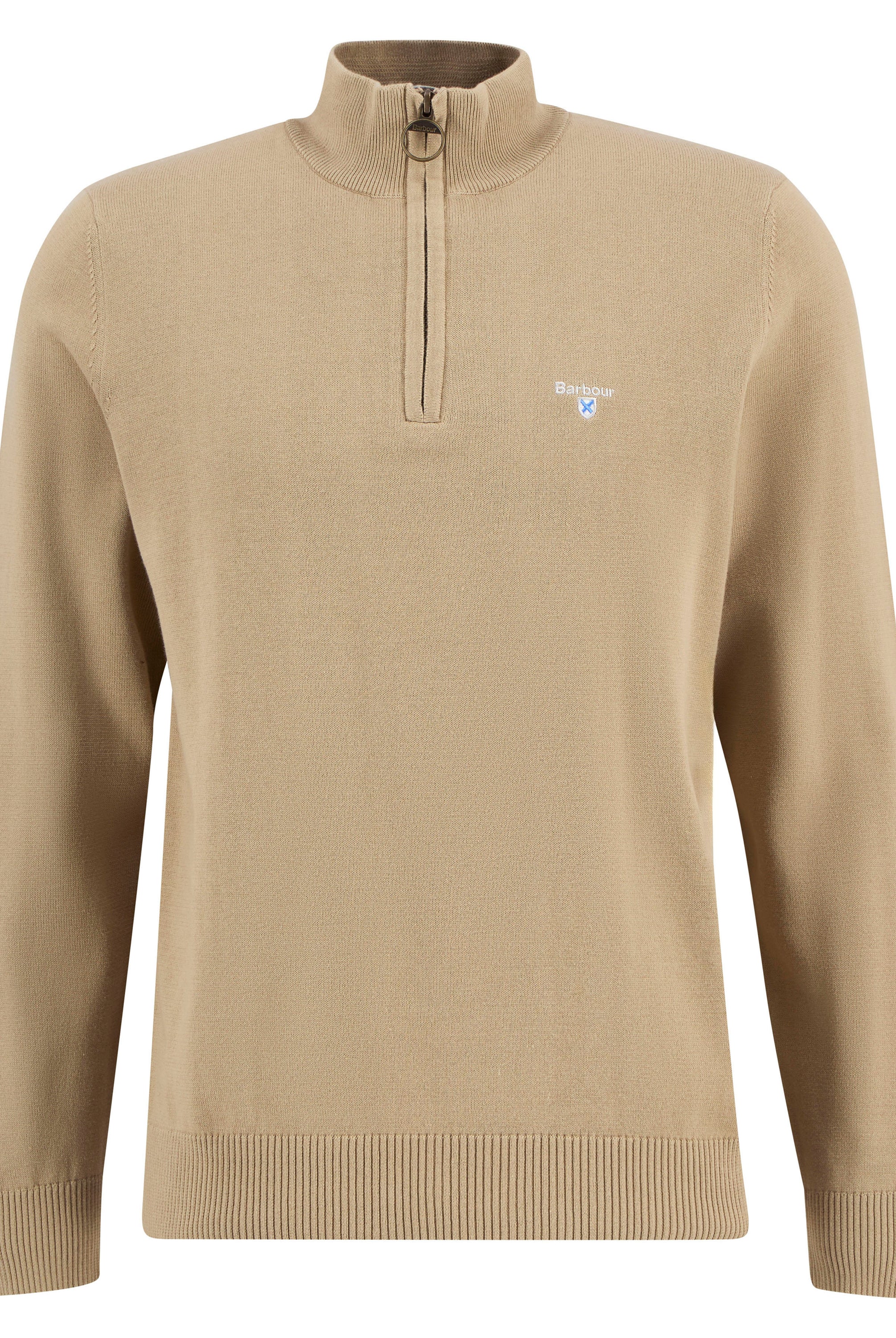 Barbour Washed Stone Lingwood Compact Cotton Half Zip Sweater #Colour_Washed Stone