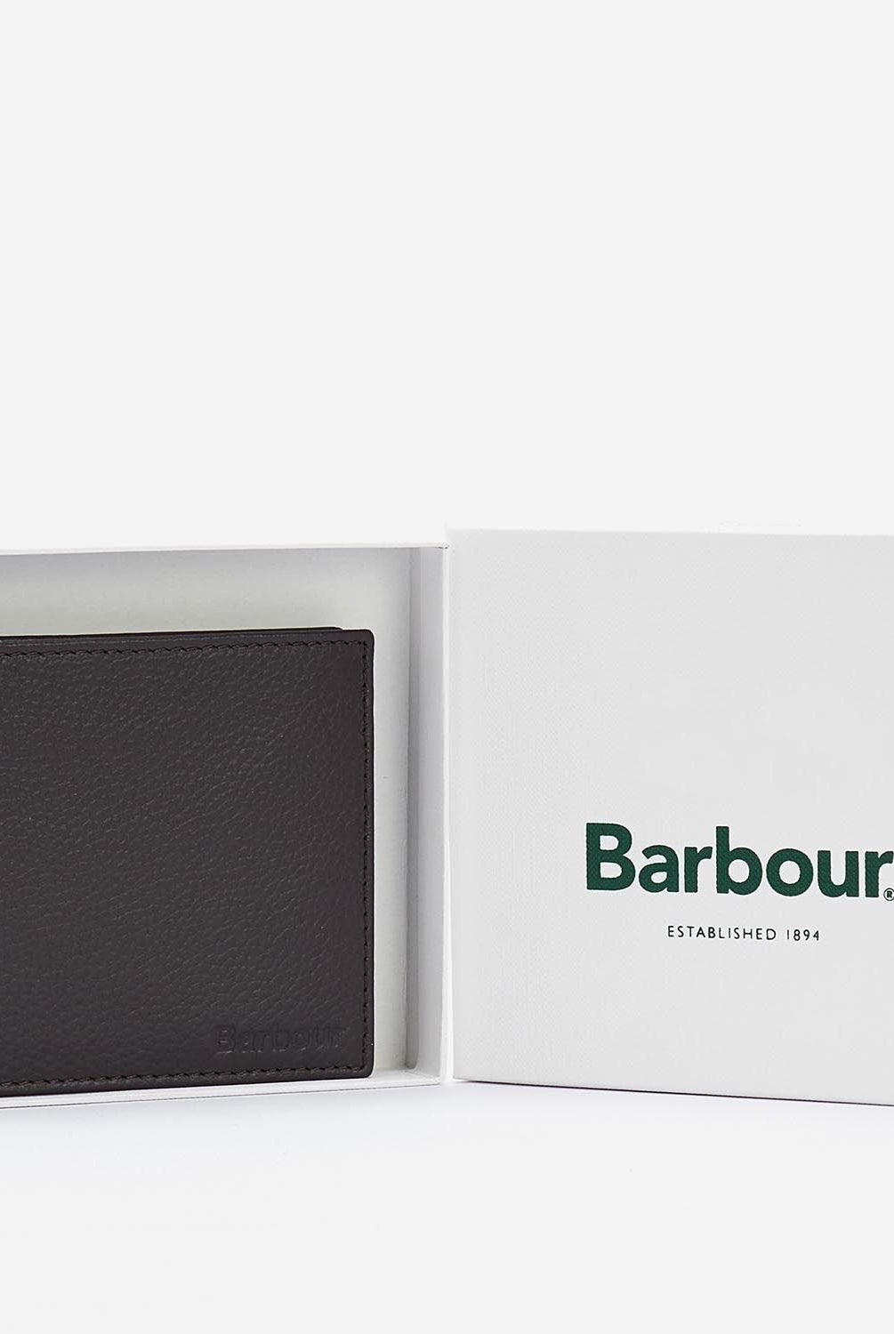 Barbour Dark Brown Barbour Amble Leather Billfold wallet #Colour_Dark Brown