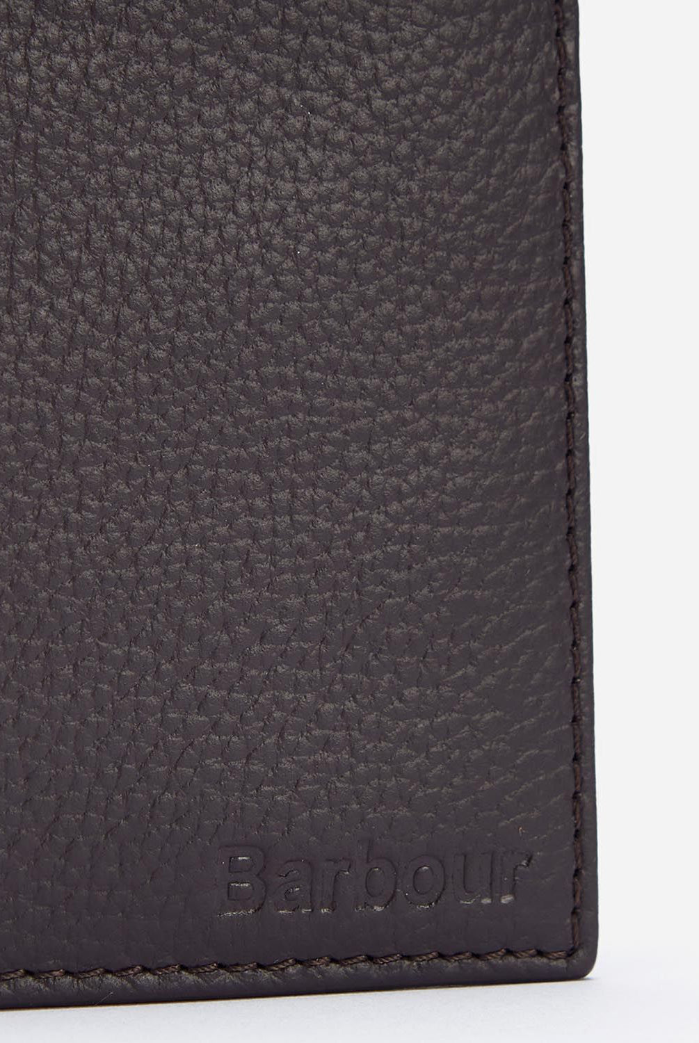 Barbour Dark Brown Barbour Amble Leather Billfold wallet #Colour_Dark Brown