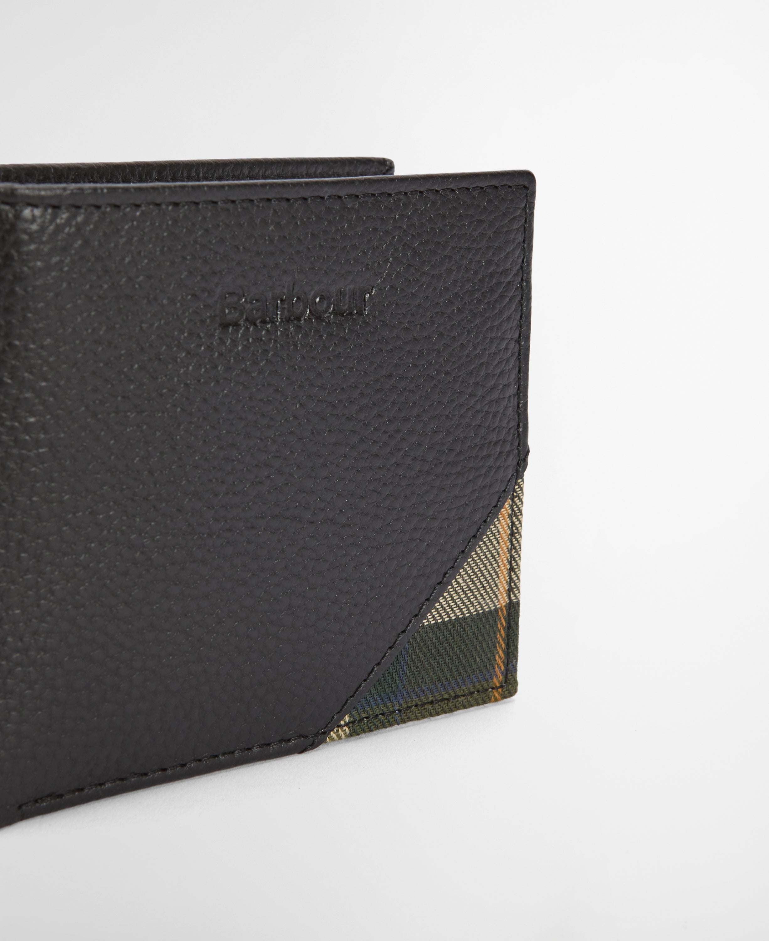 Barbour Black/Ancient Tarbert Leather Wallet #Colour_Black/Ancient