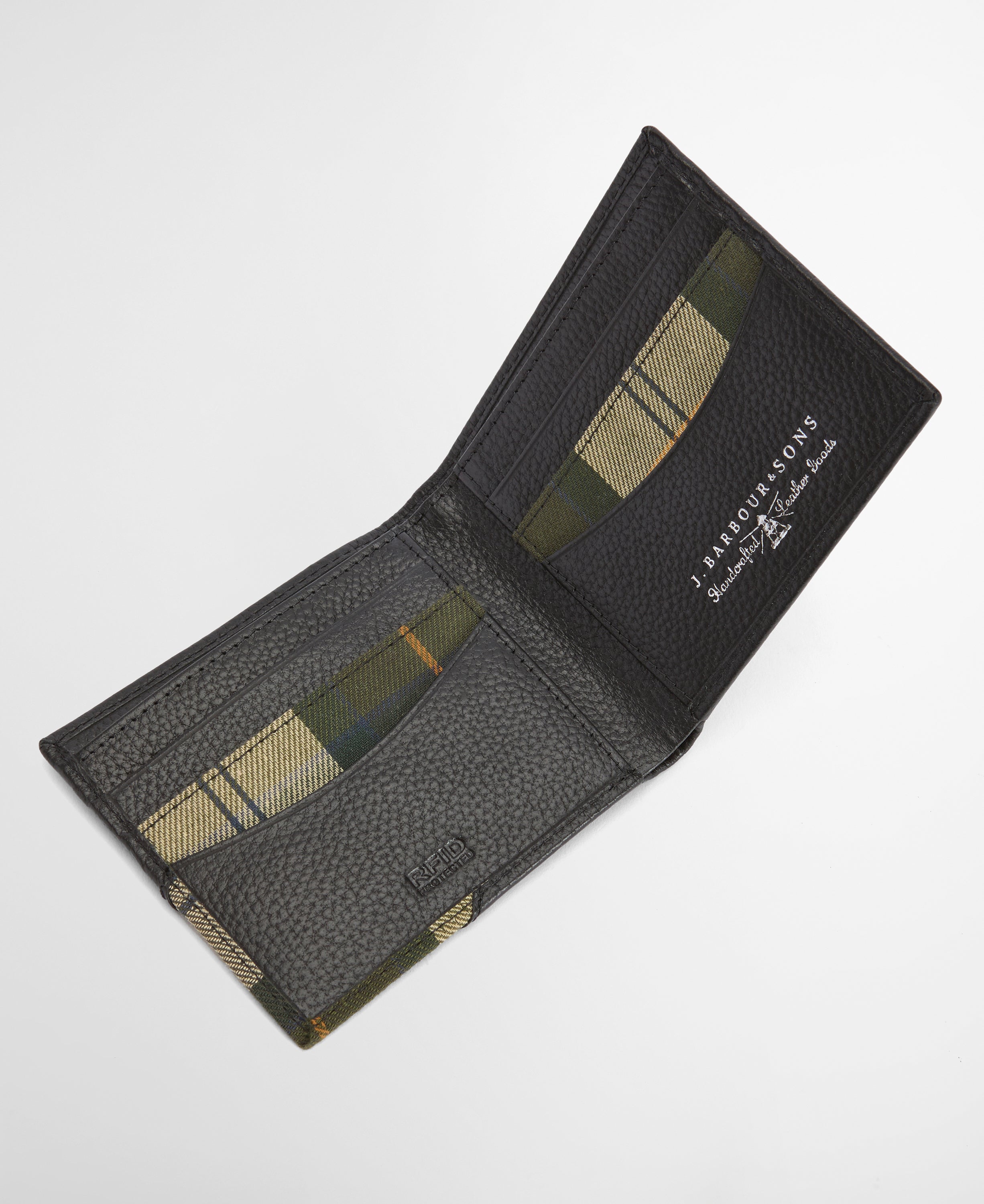 Barbour Black/Ancient Tarbert Leather Wallet #Colour_Black/Ancient