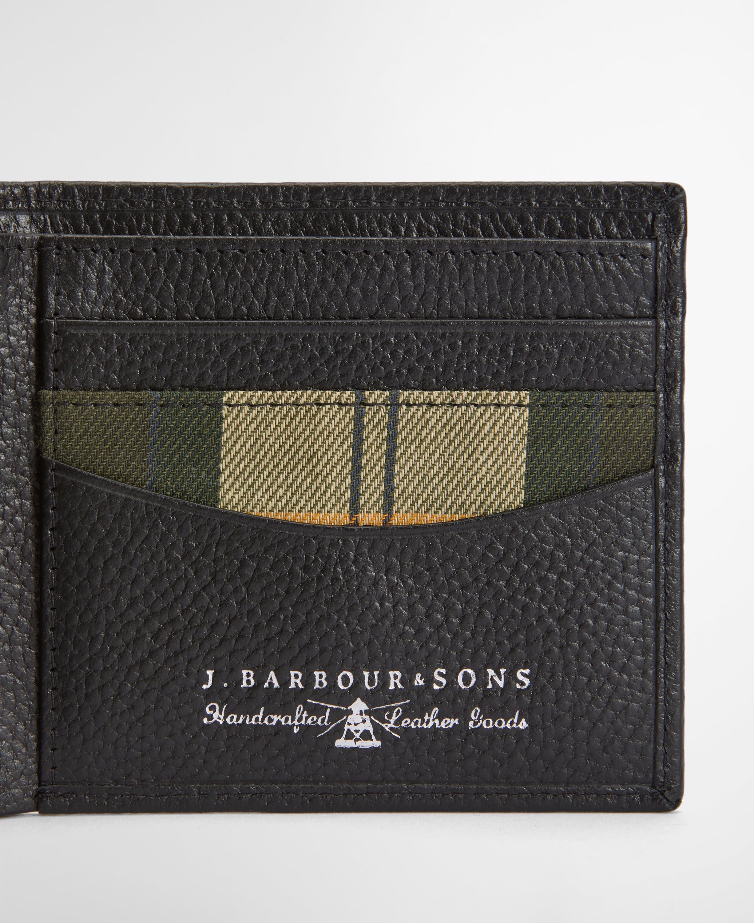 Barbour Black/Ancient Tarbert Leather Wallet #Colour_Black/Ancient