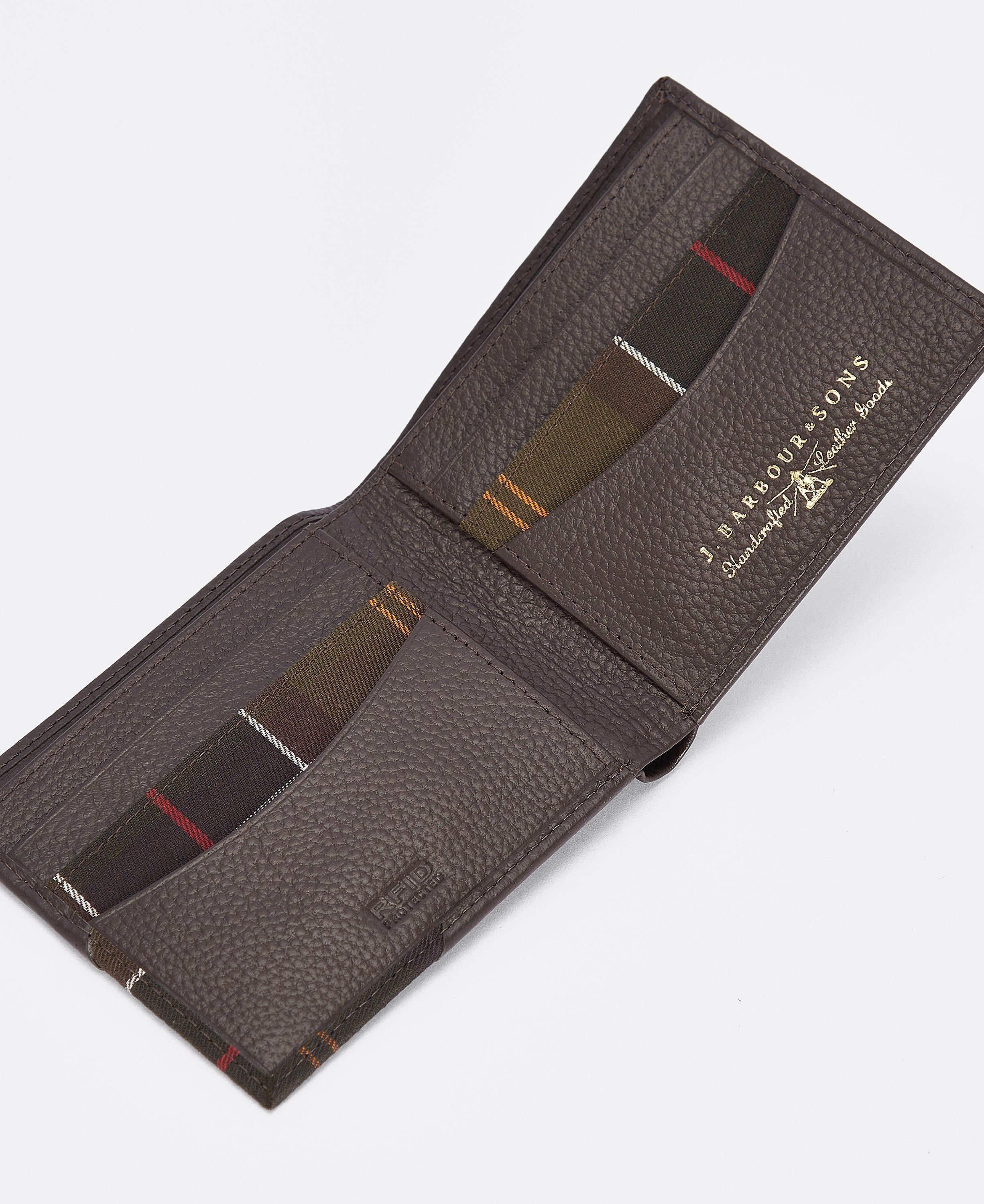 Barbour Chocolate Tarbert Leather Wallet #Colour_Chocolate