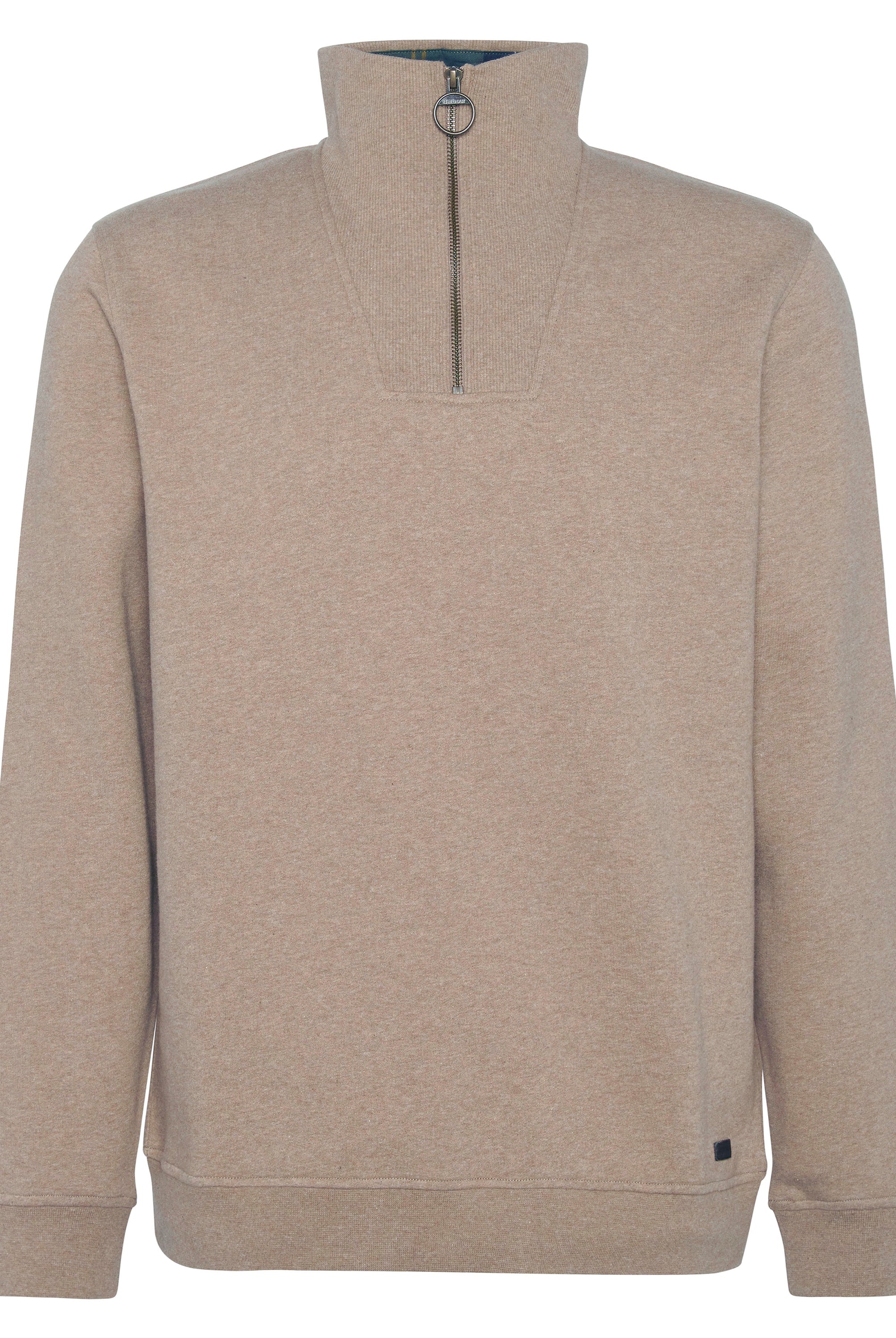 Barbour Stone Marl Nelson Half-Zip Sweatshirt #Colour_Stone Marl