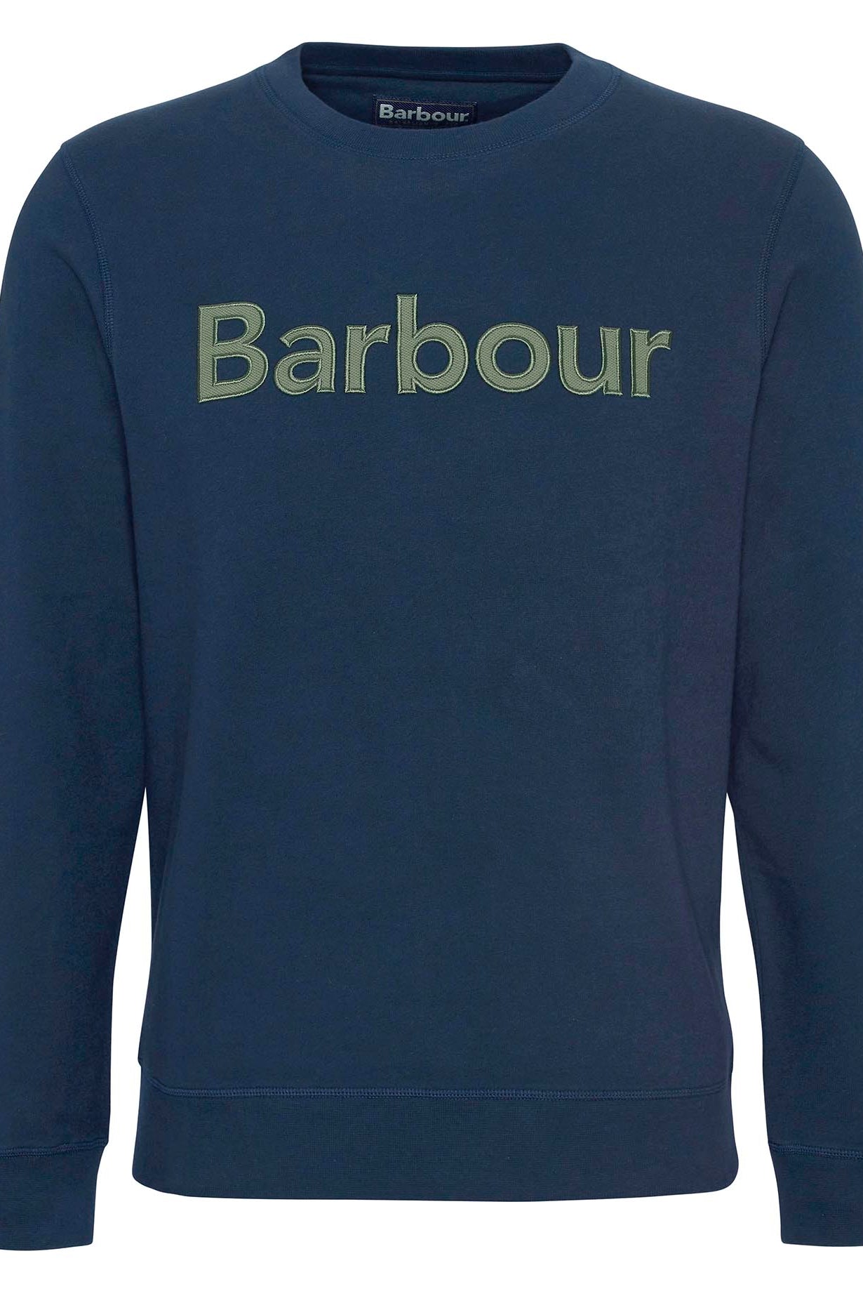 Barbour Navy Pique Applique Crew Sweatshirt #Colour_Navy