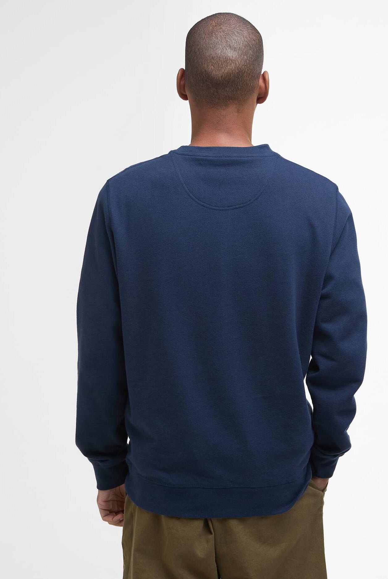 Barbour Navy Pique Applique Crew Sweatshirt #Colour_Navy