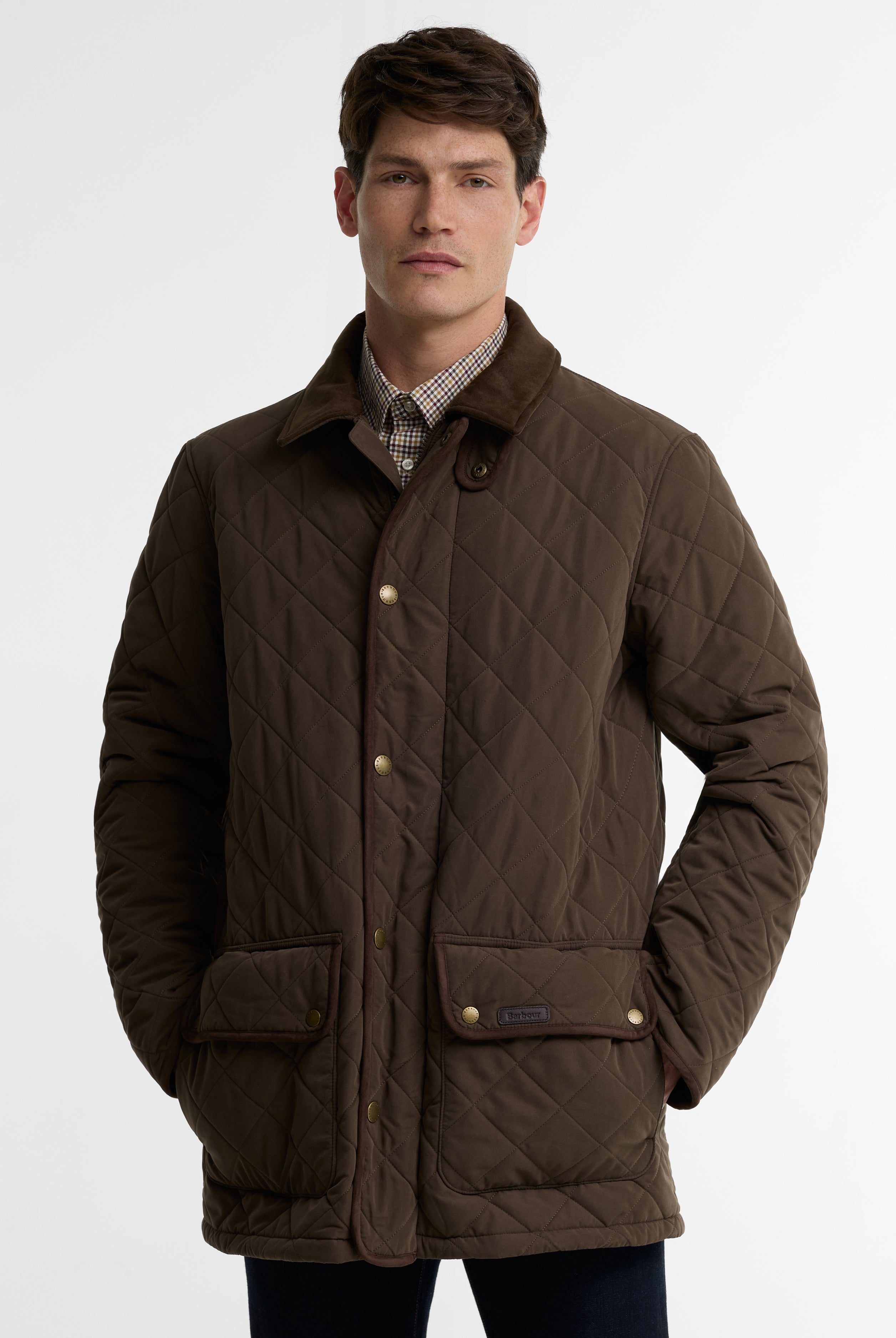 Barbour Thursby Polarquilt Jacket #Colour_Dark Olive