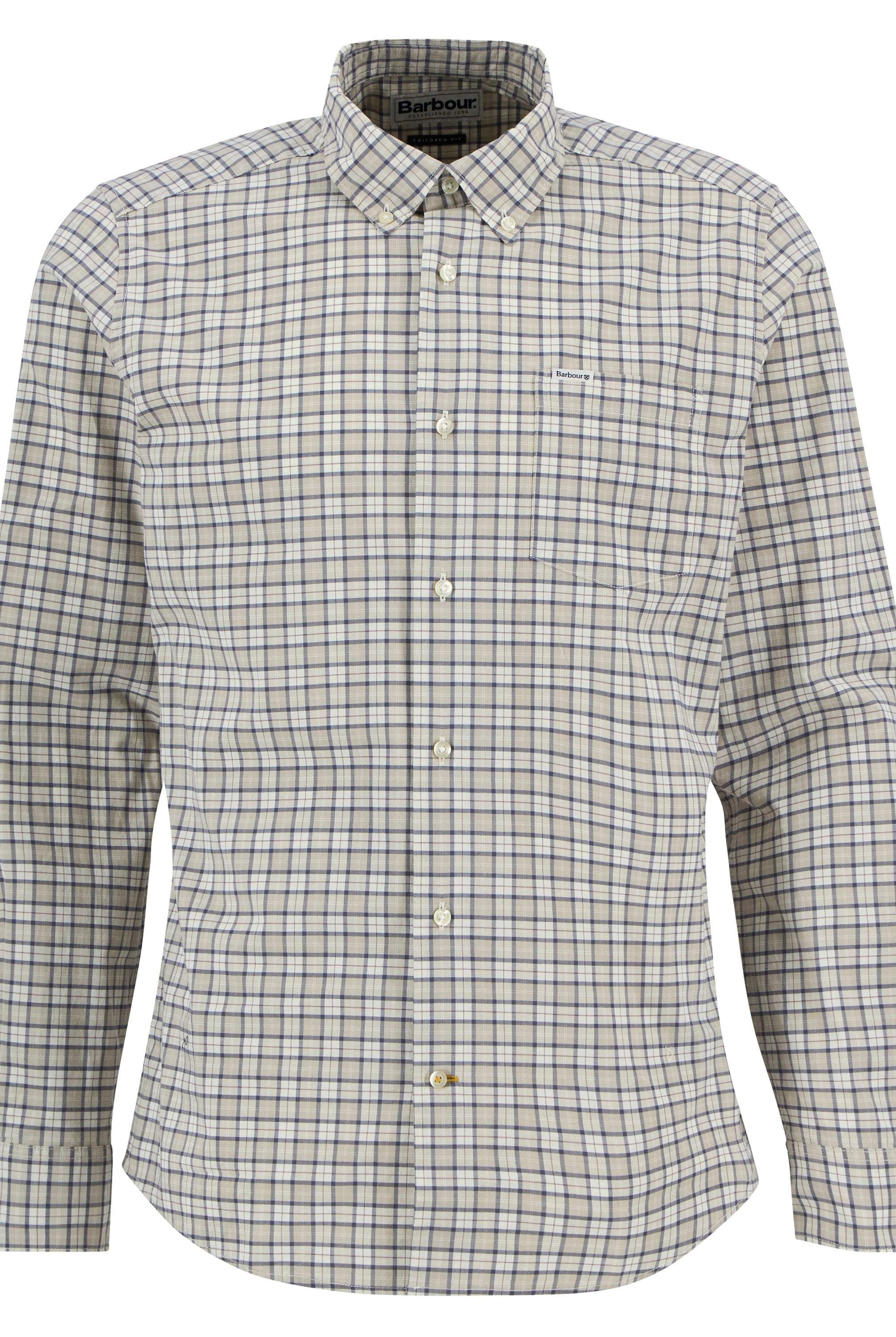 Barbour Oban Mist Tartan Lomond Tailored Tartan Shirt #Colour_Oban Mist Tartan