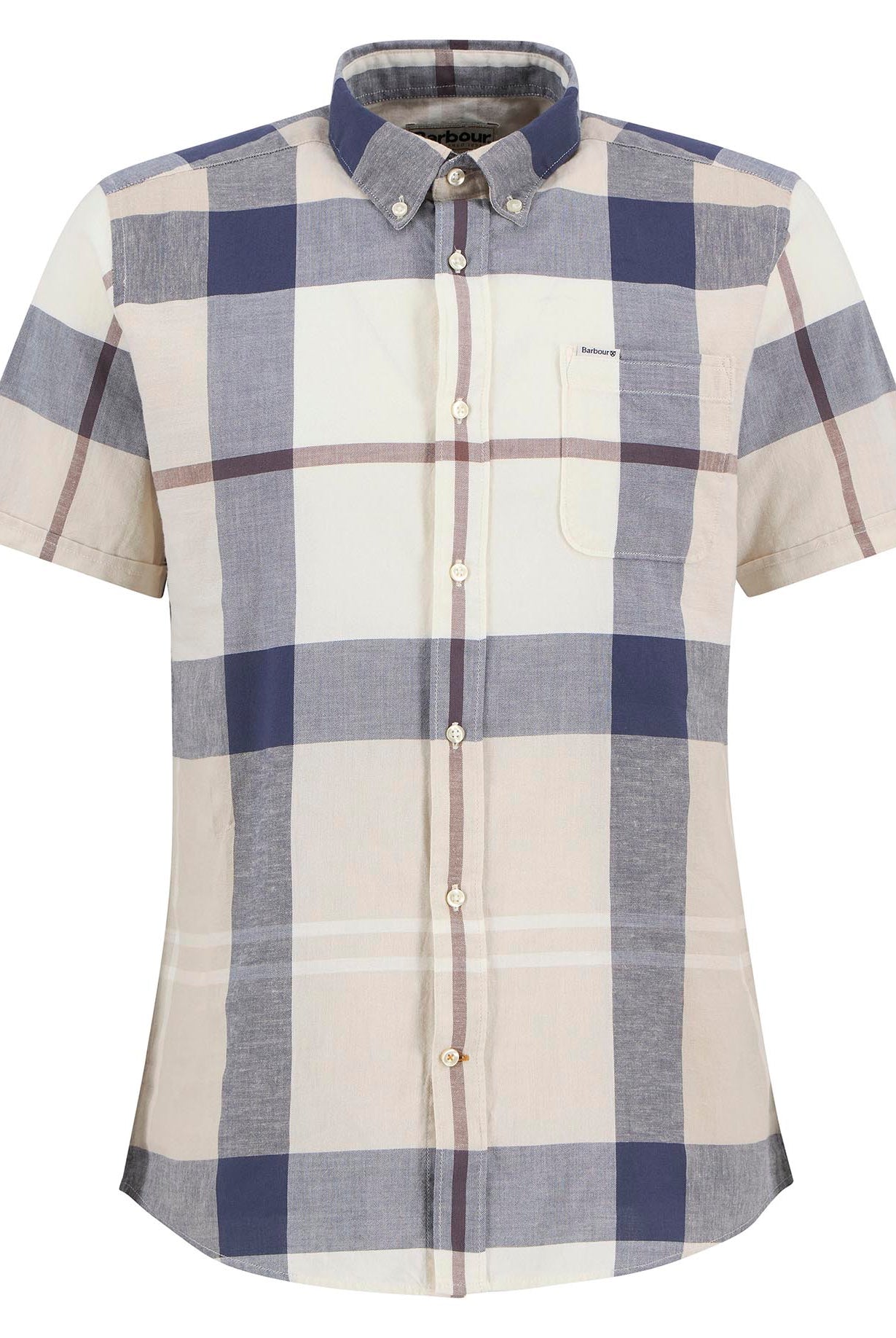 Barbour Oban Mist Tartan Douglas SS Tailored Shirt #Colour_Oban Mist Tartan