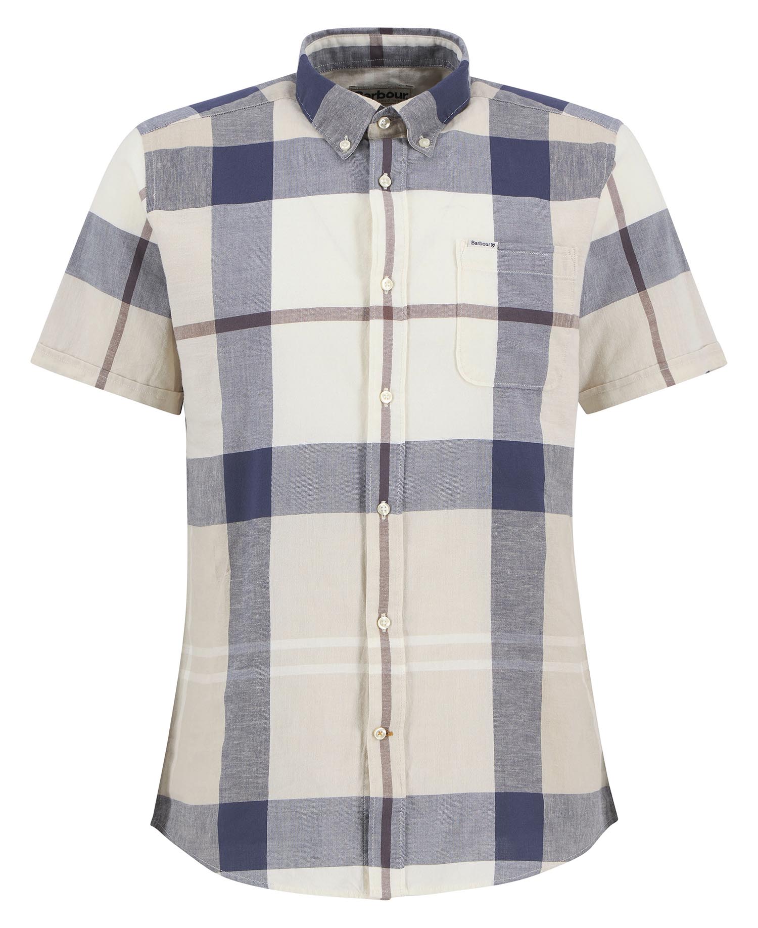 Barbour Oban Mist Tartan Douglas SS Tailored Shirt #Colour_Oban Mist Tartan