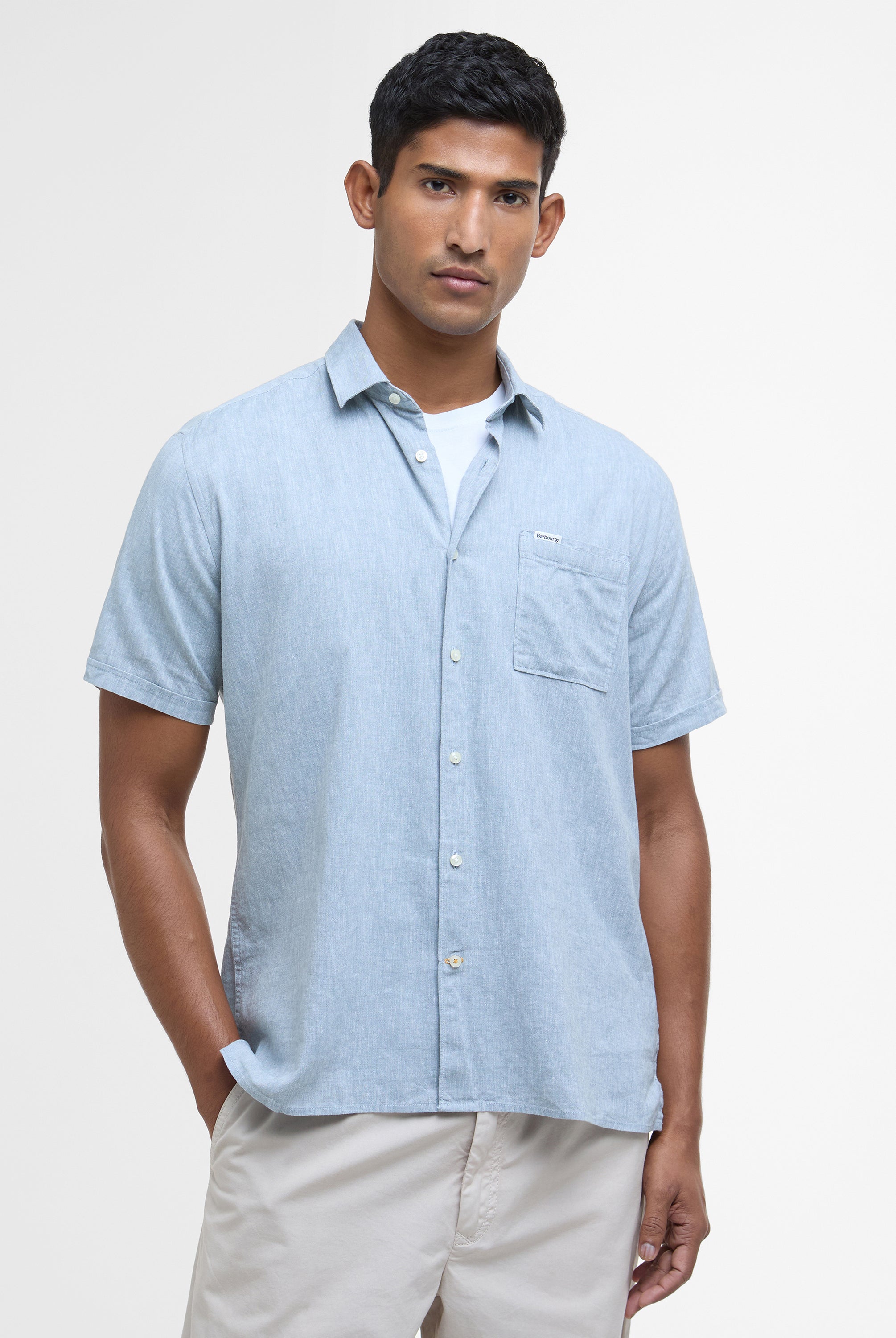 Barbour Lead Nelson SS Summer Fit Shirt #Colour_Lead