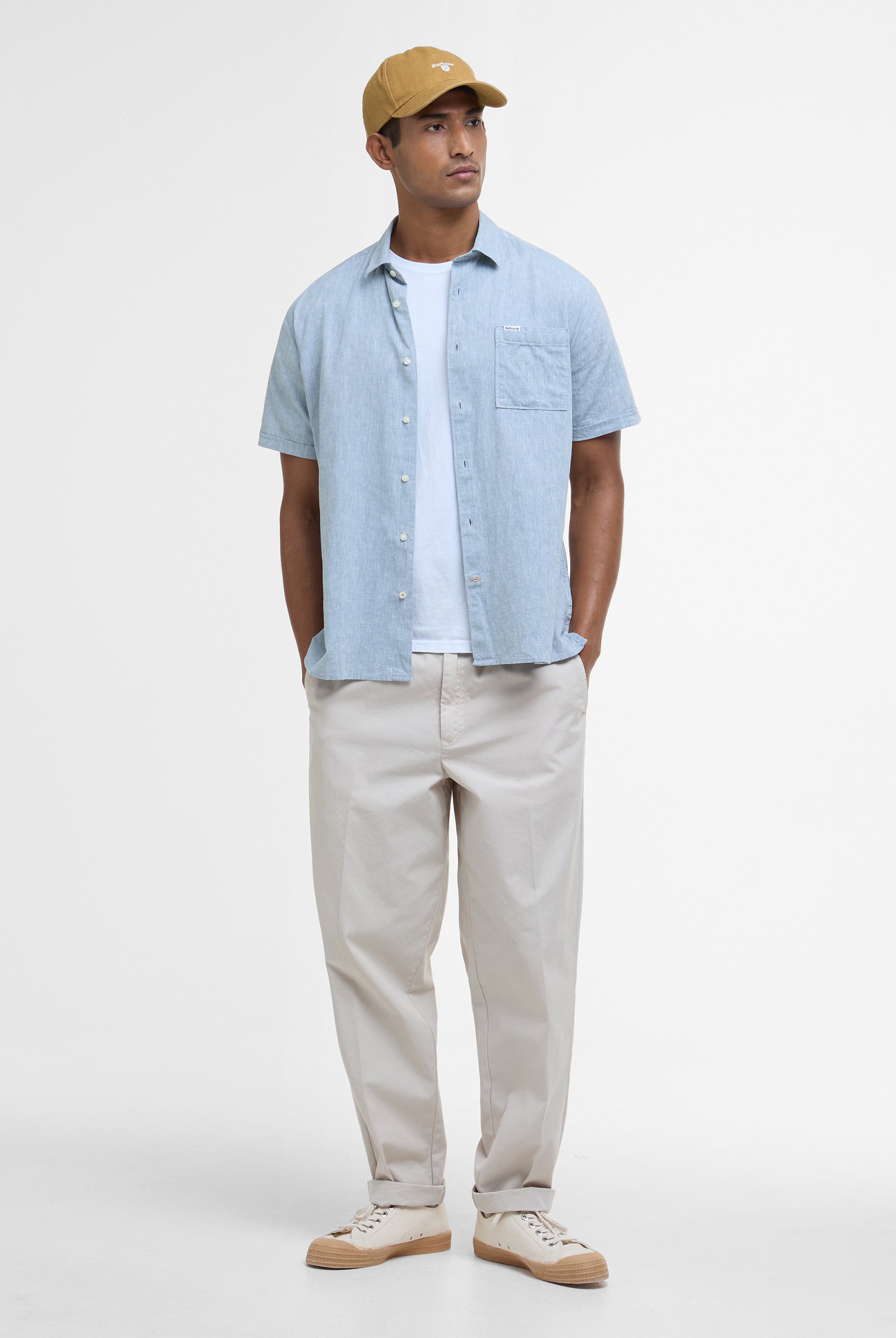 Barbour Lead Nelson SS Summer Fit Shirt #Colour_Lead